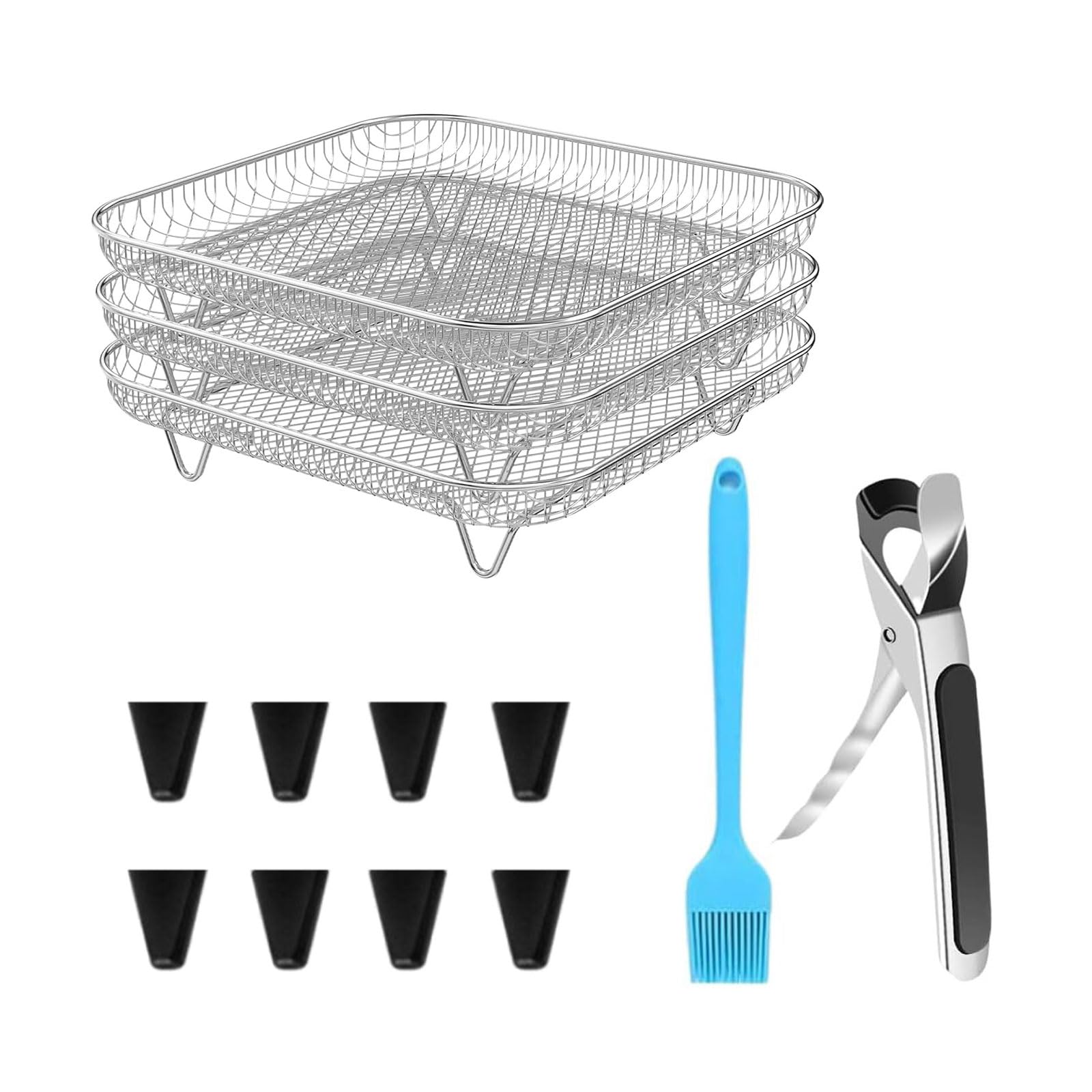 Support multicouches pour friteuses à air comprimé en acier inox
