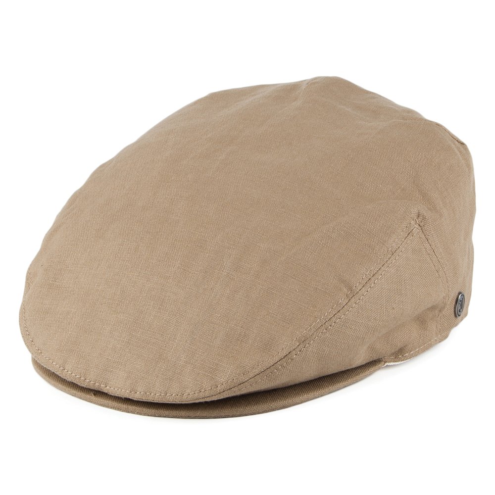 Jaxon & James Linen Flat Cap - Camel XL