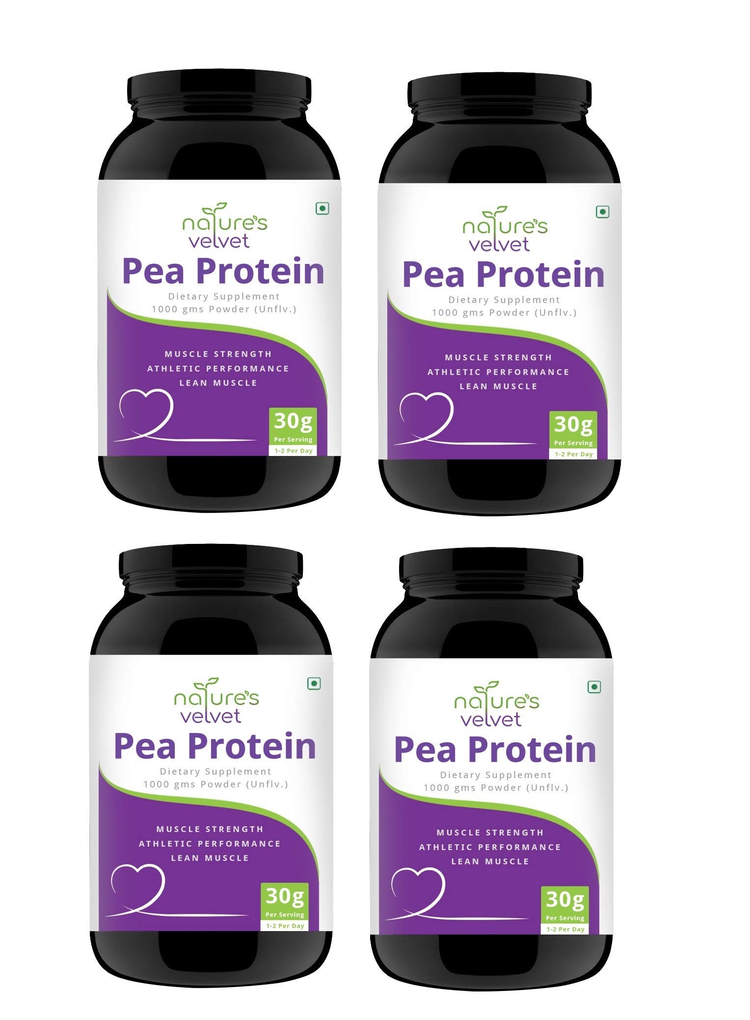 Natures Velvet Pea Protein Isolate, 100% Vegan & Plant Based Protein, Rich in BCAAs, 1000Gms - Pack of 4 (B07VGLX7QP) Amazon Price History, Amazon Price Tracker