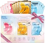 Masques pour les Yeux Primés grace & stella (12 paires) Masques pour les Yeux pour les Yeux Gonflés & Cernes - Cadeaux d'Anniversaire pour Femmes, Cadeaux pour Enterrements de Vie de Jeune Fille, Demoiselles d'Honneur, Soins Personnels, Cadeaux de Relaxation pour Elle