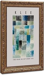 Paul Klee First House in Atlement 1926 Vintage Poster Colorful Art Print Painting Museum Exhibition Prints Posters Canvas Deco Paintings Vintage Wall Art For Living Room Bedroom Office Hanging Frame 8