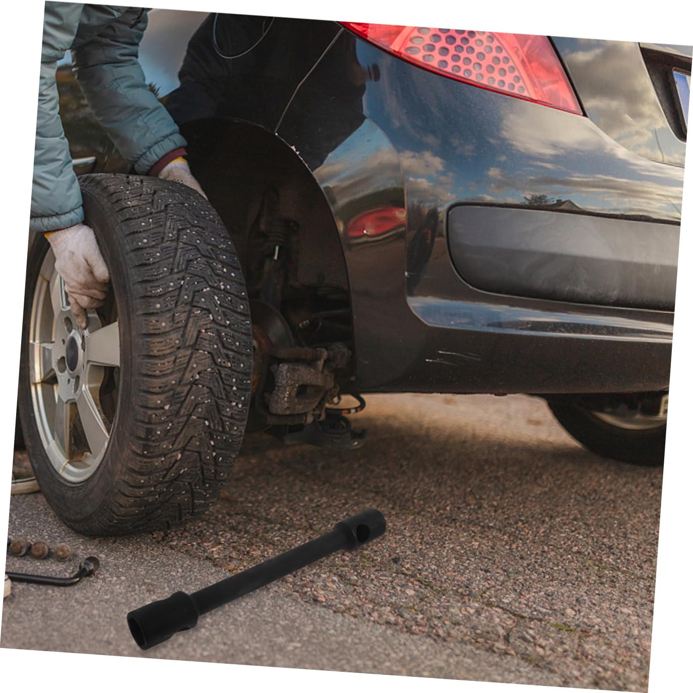 Clé à Pneus Automobile Double Embout en Acier, Outil de Réparation