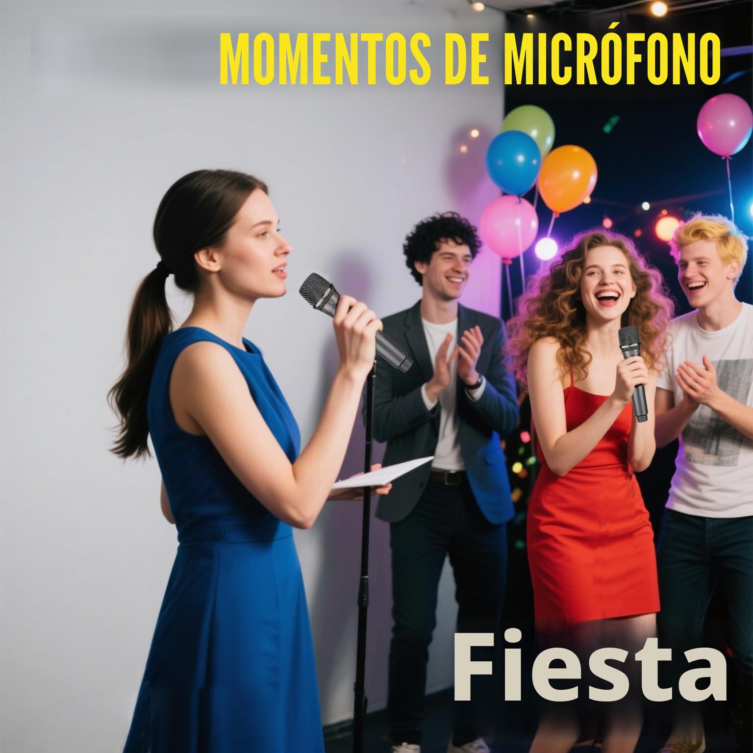 Micrófono de Mano inalámbrico con Receptor Recargable, Adecuado para Karaoke, Canto, Fiestas, Bodas, DJ, discursos, 200 pies (68)