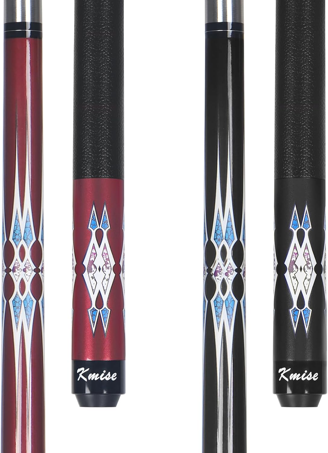 Kmise Pool Stick Set - 58" Pool Cue Stick, Canadian Maple Professional Billiards Pool Cue, Pool Sticks for Adults, 19 20oz Red, Black, Pool Stick for Bar House Pool Table Sports