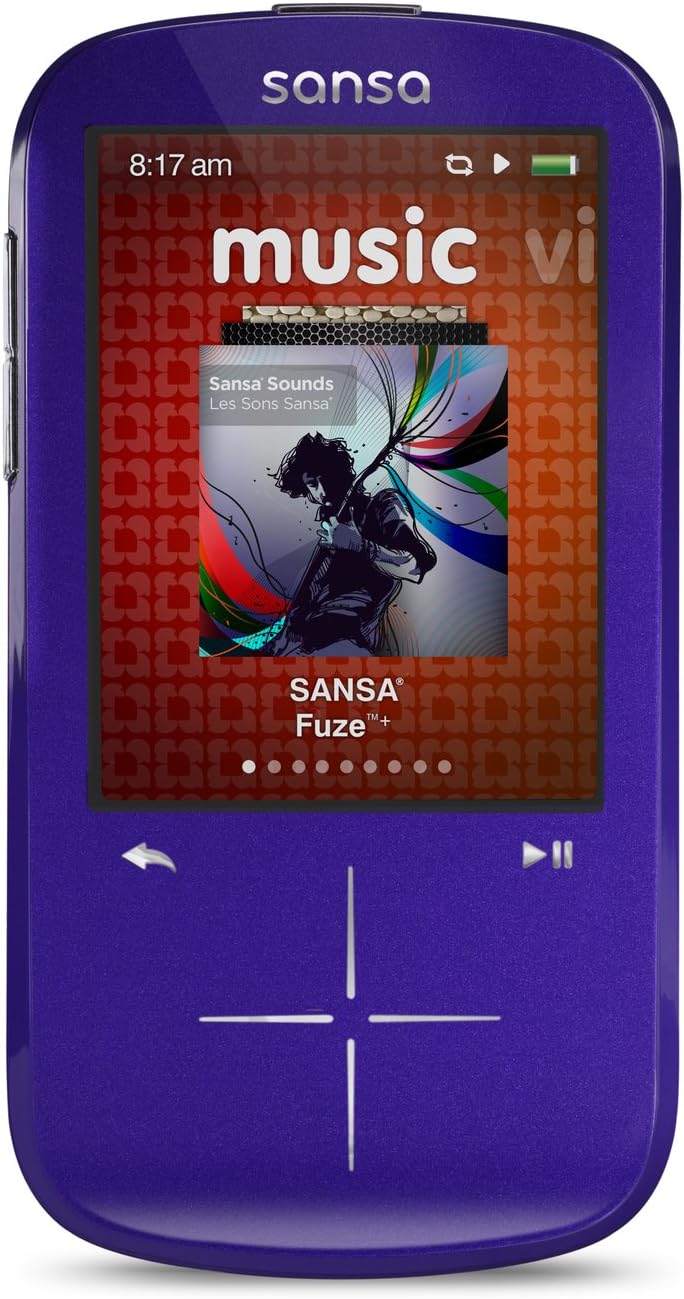 SanDisk Sansa Fuze+ 8GB MP3 Player with FM Radio - Purple