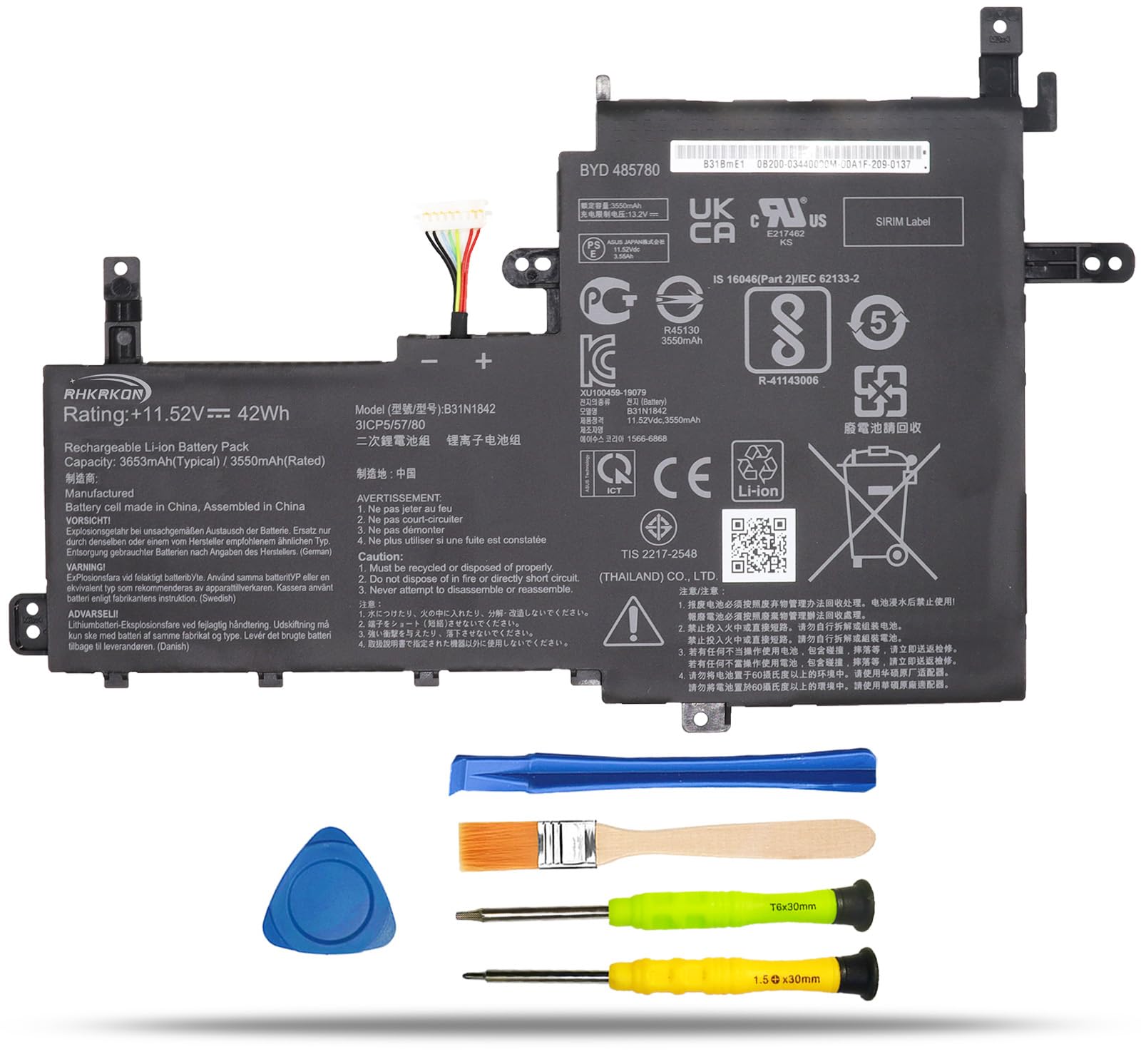 Amazon.com: RHKRKQN B31N1842 Laptop Battery Replacement for ASUS