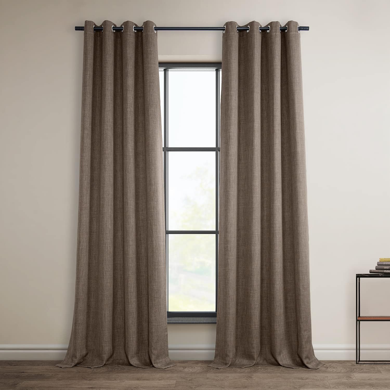 HPD Half Price Drapes Grommet Linen Curtains 108 Inches