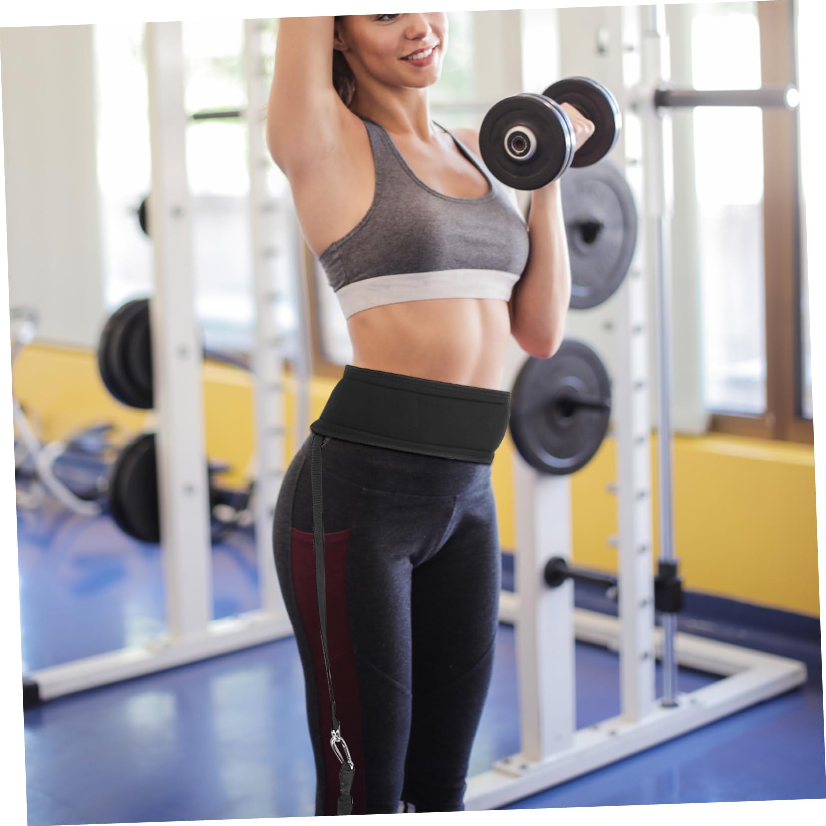 Set di Bande Elastiche Resistenza Fitness Nero, 1 Pezzo | Tessuto a Griglia e Lattice, Palestra o Ufficio, Allenamento Gambe e Fianchi per Uomo