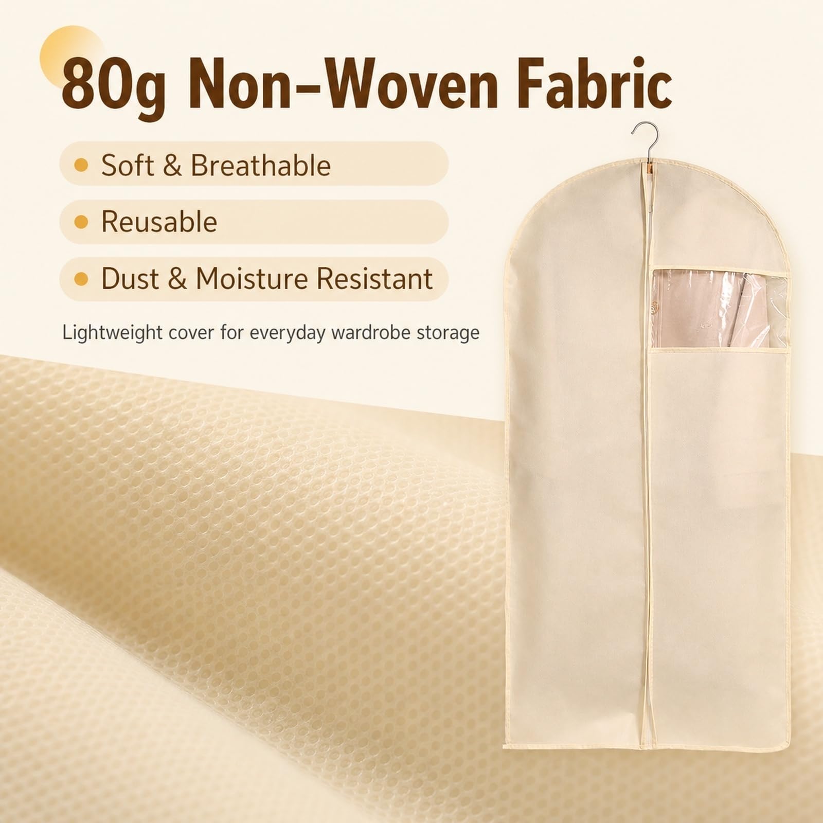 Bolsas Guardar Ropa Funda Ropa PEVA Fundas con Cremallera Fundas Ropa Transparente Protector de Prendas Bolsas para Colgar Ropa Antipolvo para Colgar Ropa para Cambios Temporada