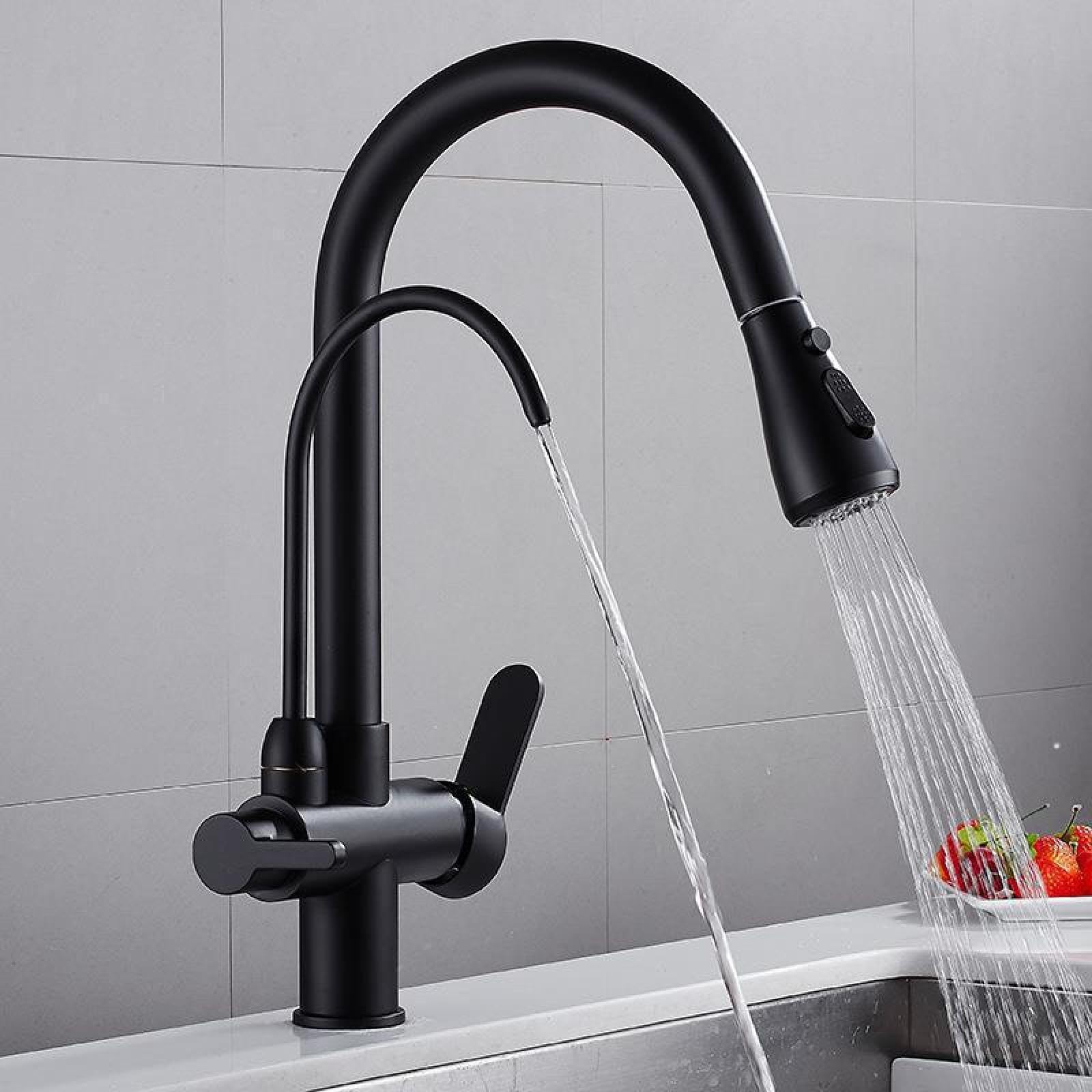 Kitchen Pull-Out Hot and Cold Water Purification Faucet