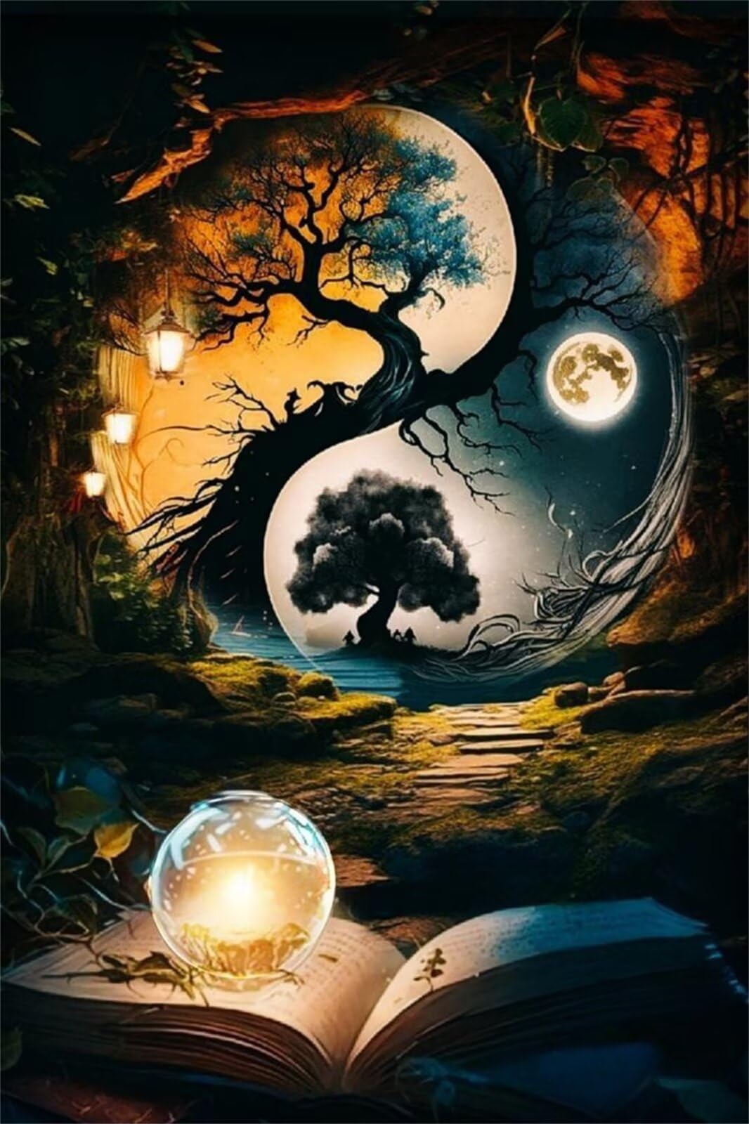 Paesaggi Yin Yang - Puzzle 6000 Pezzi per Adulti 179x105cm | Passatempo Rilassante e Antistress | Arte da Parete e Decorazione Casa