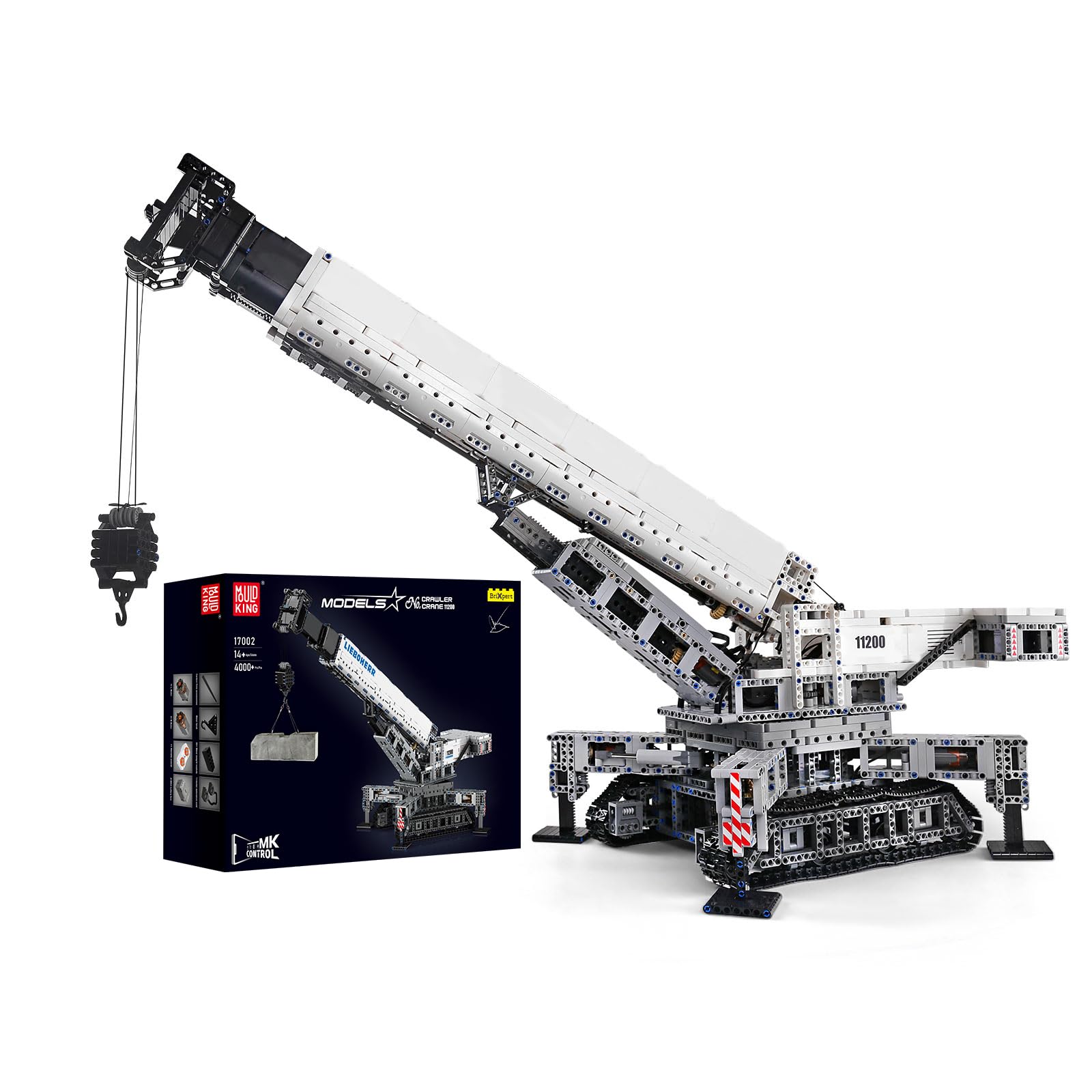 Grue Technique Mould King 8506 Pièces - Télécommandée, 20 Moteurs, 160cm Hauteur, Cadeau STEM