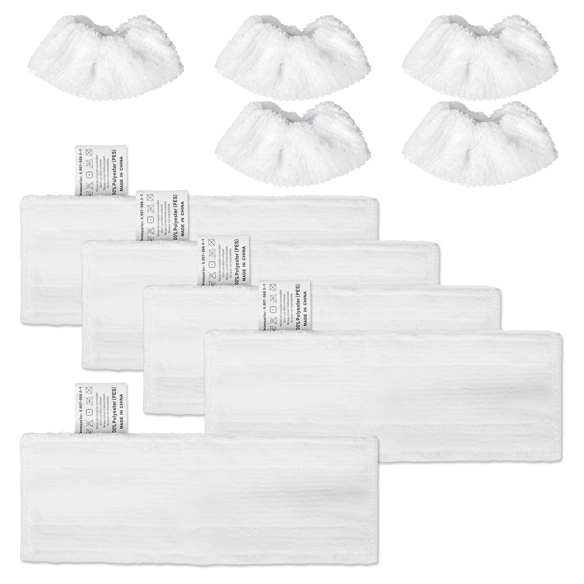10 Pièces Chiffons de Rechange en Microfibre Compatible avec SC1, SC2, SC3, SC4, SC5, Bonnettes Microfibres Nettoyeurs à Vapeur, Vapeur Karcher Easyfix