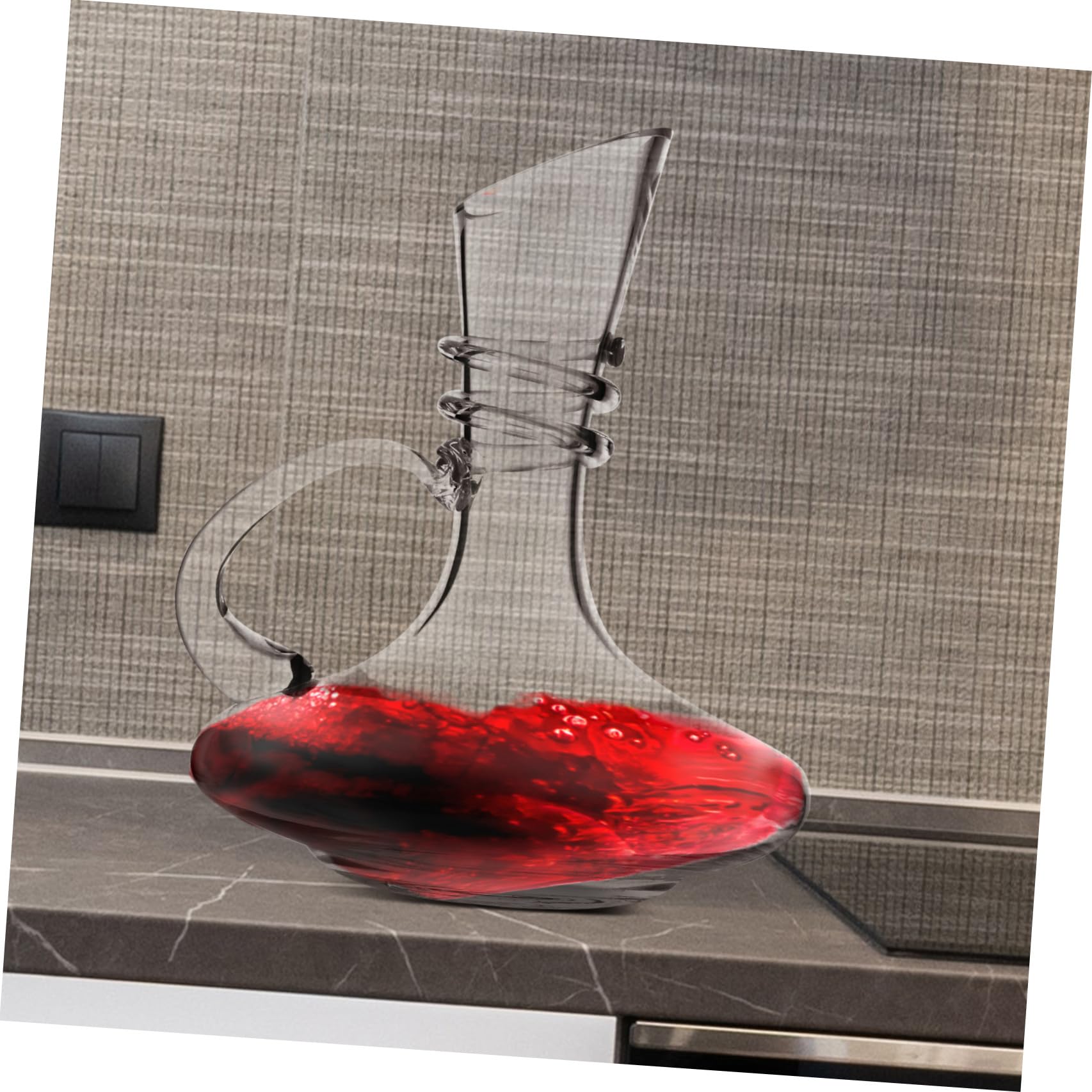 Alipis 1pezzi Decanter Per Vino in Vetro Capace Decanter Veloce Per Vino e Brandy Bottiglia Per Servire Design Elegante