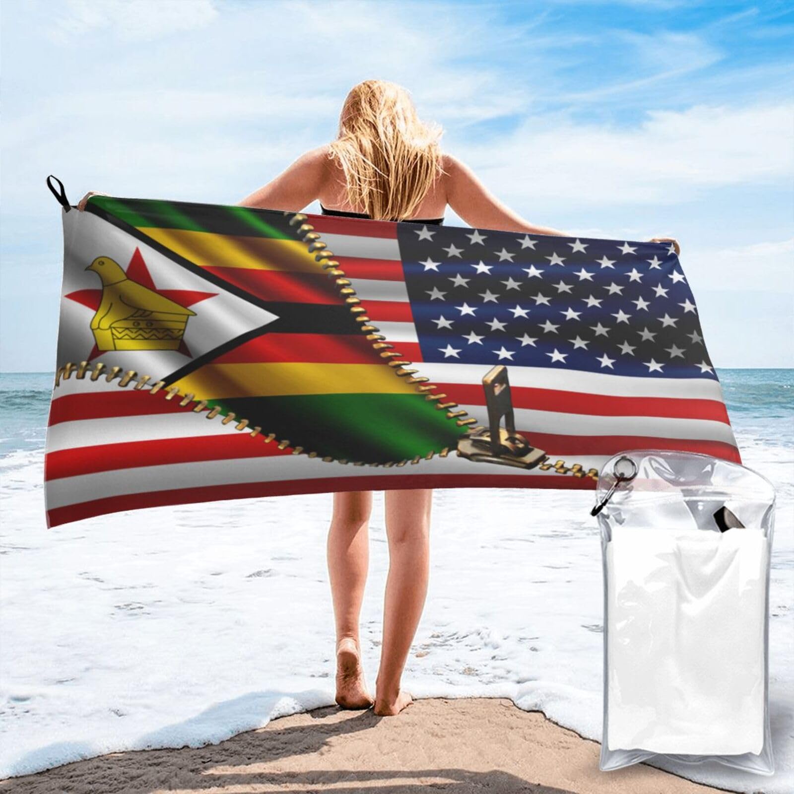 Serviette de plage compacte et anti-humidité pour natation et piscine