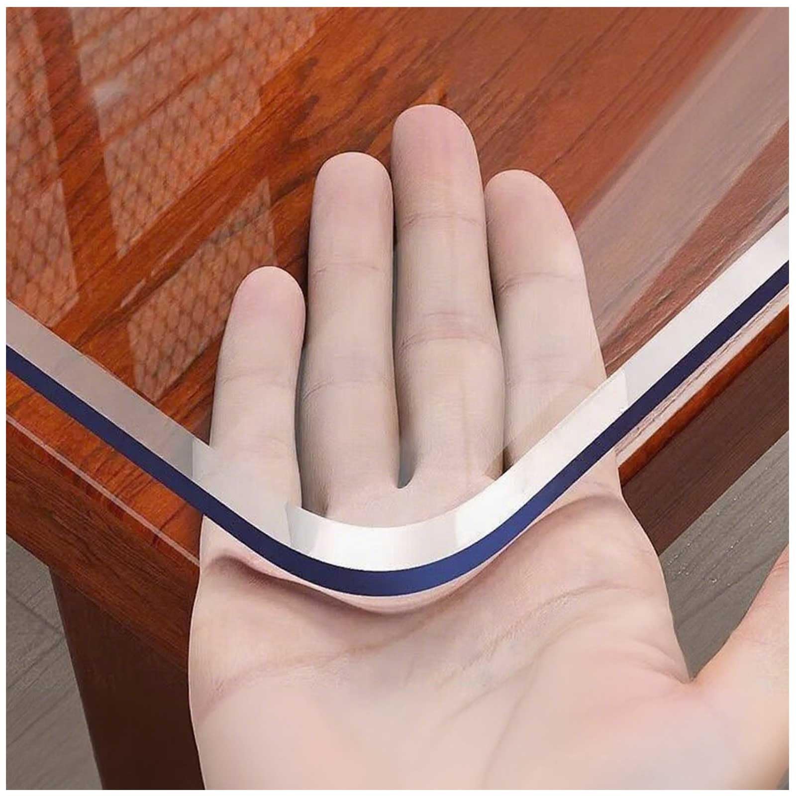 Nappe transparente 2 mm d'épaisseur haute protection pour table et bar