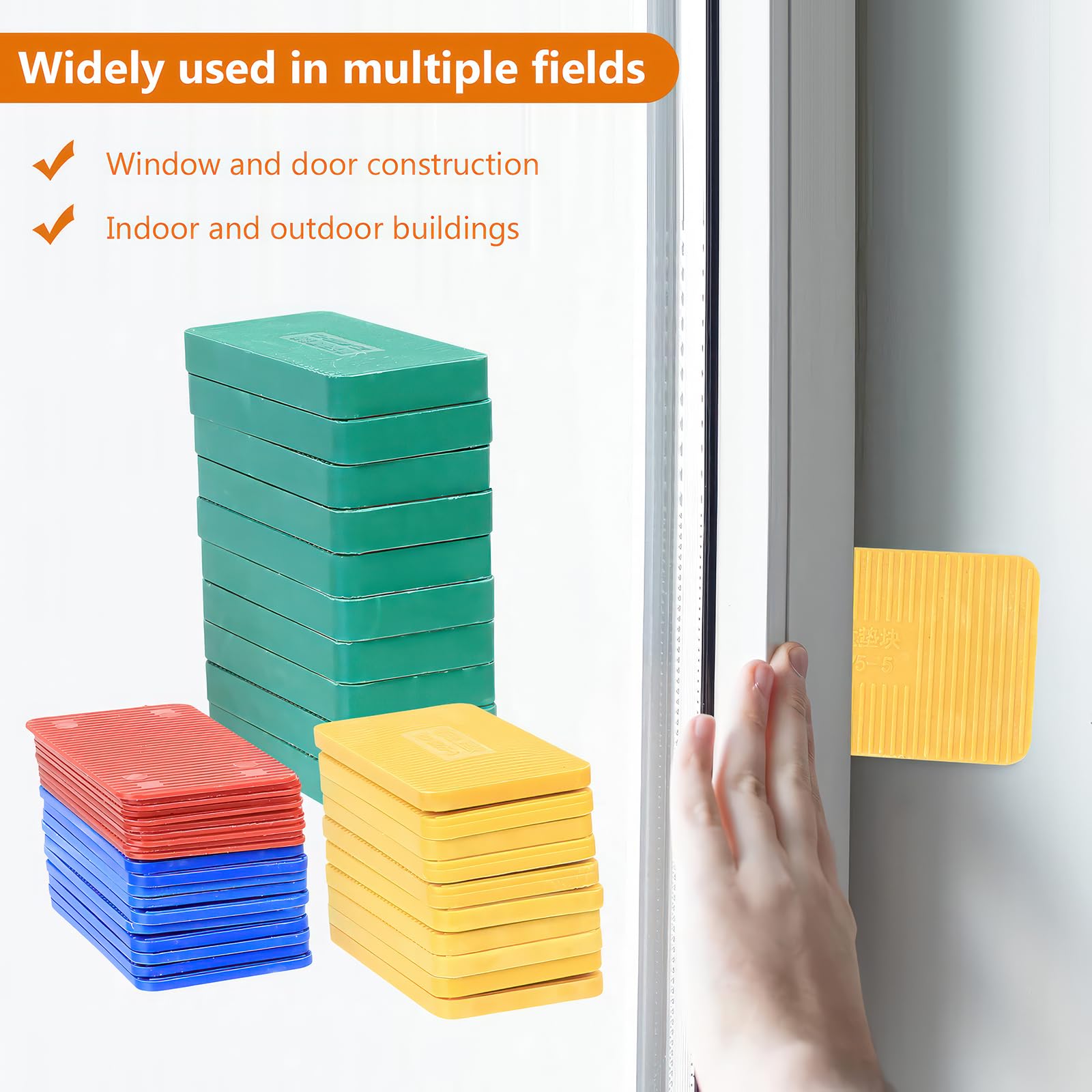 40 Pcs Plastic Packers, Window Packers, Flat Packers, Assorted Window Glazing Packers Spacers Shims to Align Glass Windows - Image 4