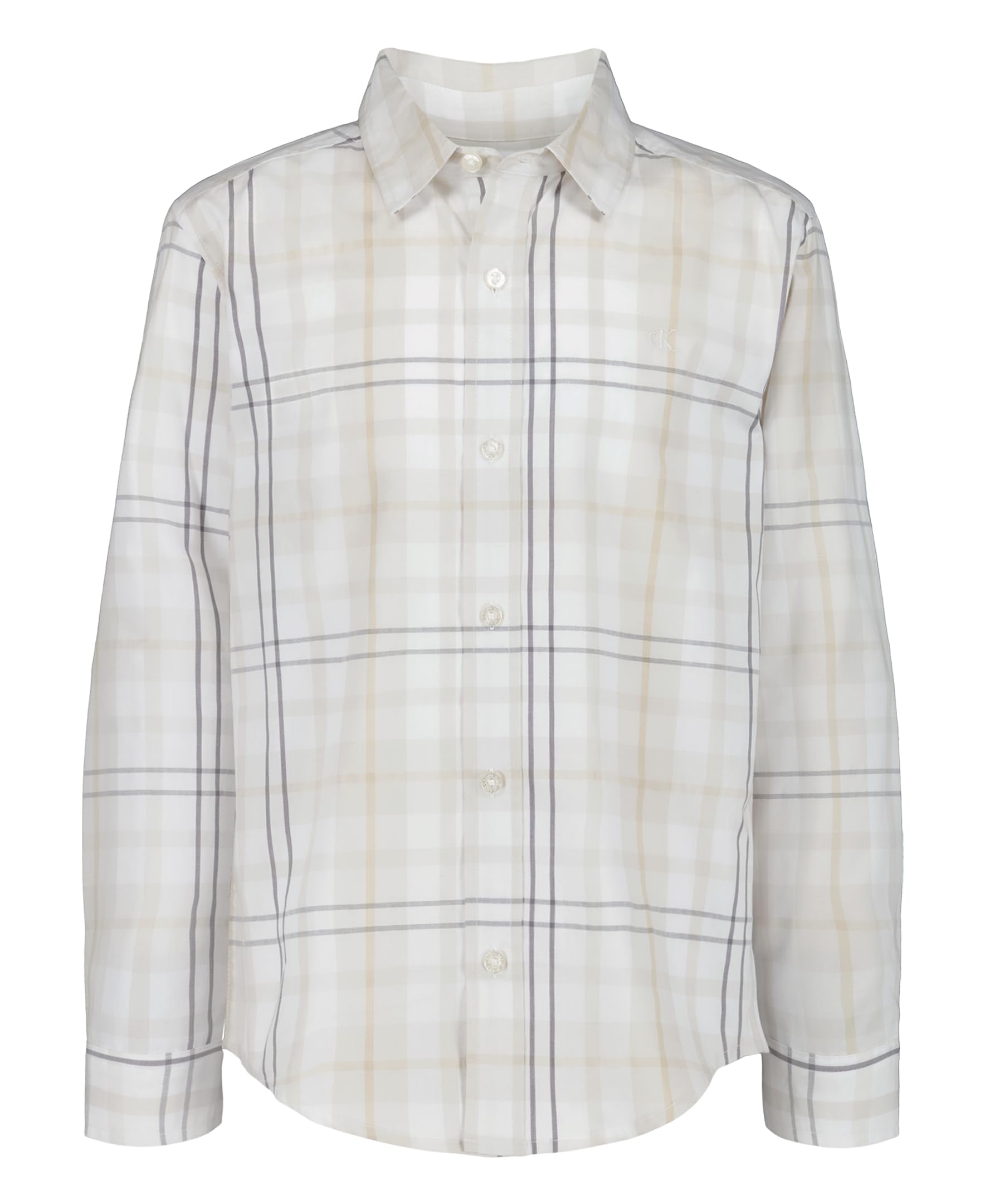 Calvin Klein Boys Long Sleeve Woven Button-Down Shirt