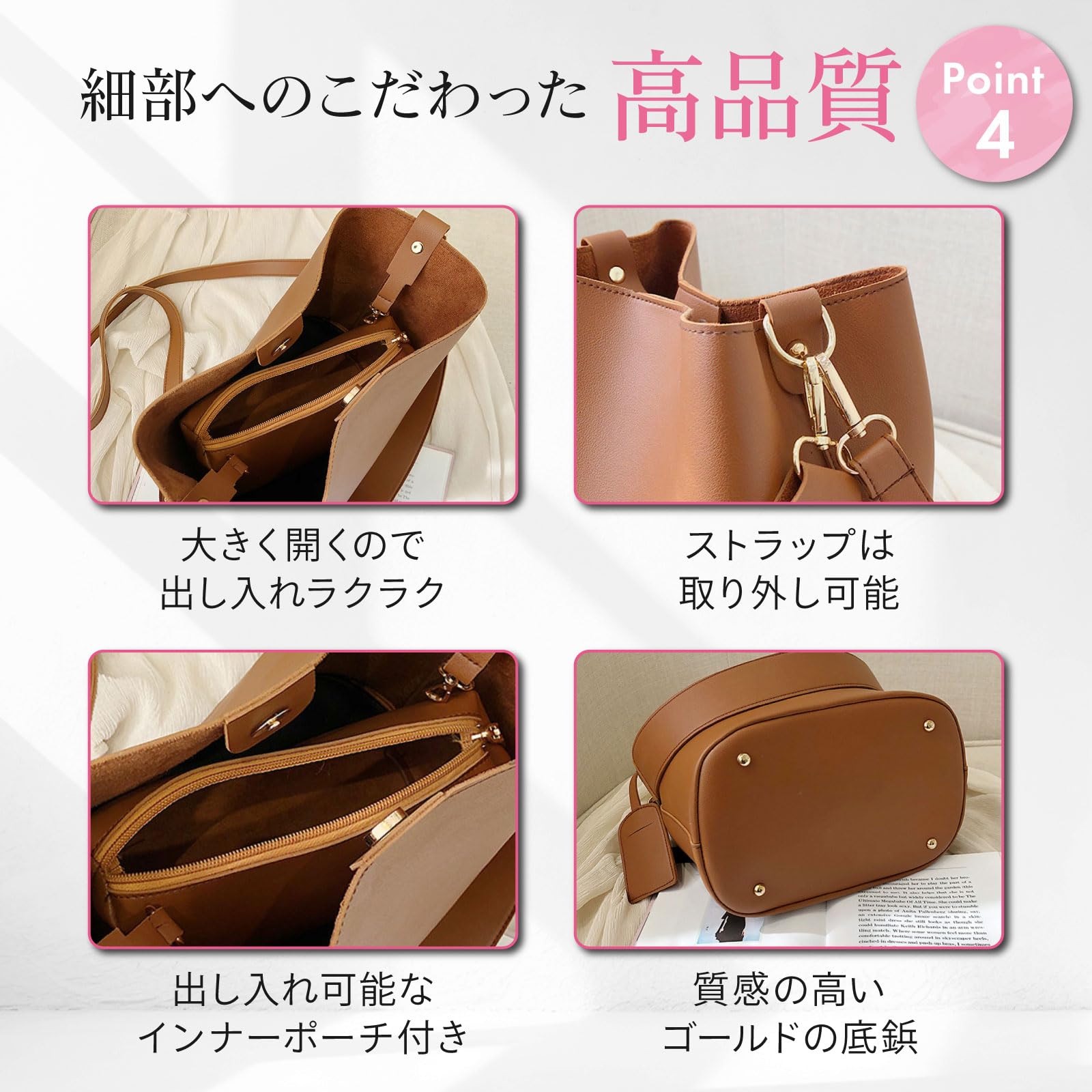 Amazon.co.jp: ショルダーバッグ レディース バケツ型 斜めがけ カバン 