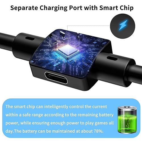 Miniatura 3 de Cable de conexión mejorado de 16 pies para Oculus Quest 2, cable de carga Oculus con puerto de carga separado para alimentación ultraduradera, cable