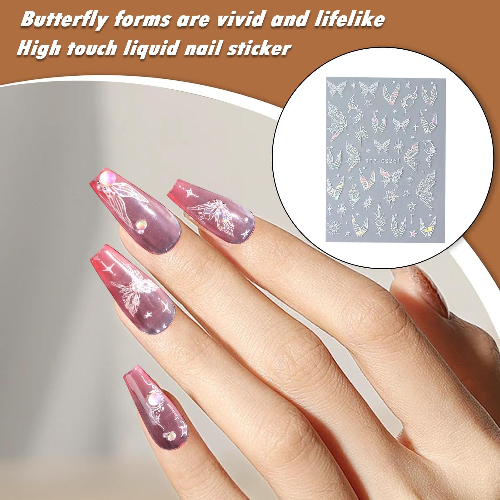 Adesivi per unghie, adesivi per manicure, adesivi per manicure per , adesivi per , adesivi impermeabili per , per feste | Disegni artistici per unghie e materiali per manicure, decalcomanie professionali per appuntamenti