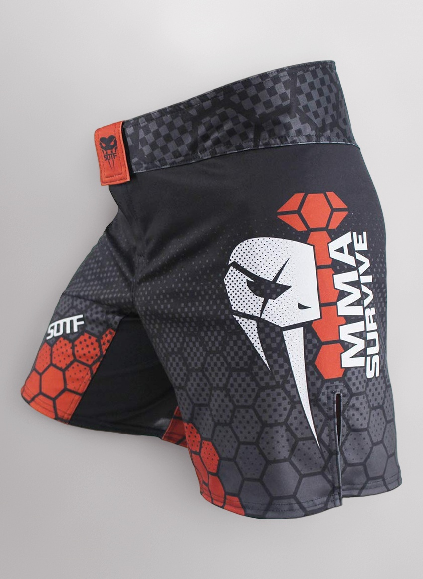 Boxing Shorts for Men Training Fight MMA BJJ with Pocket Gray