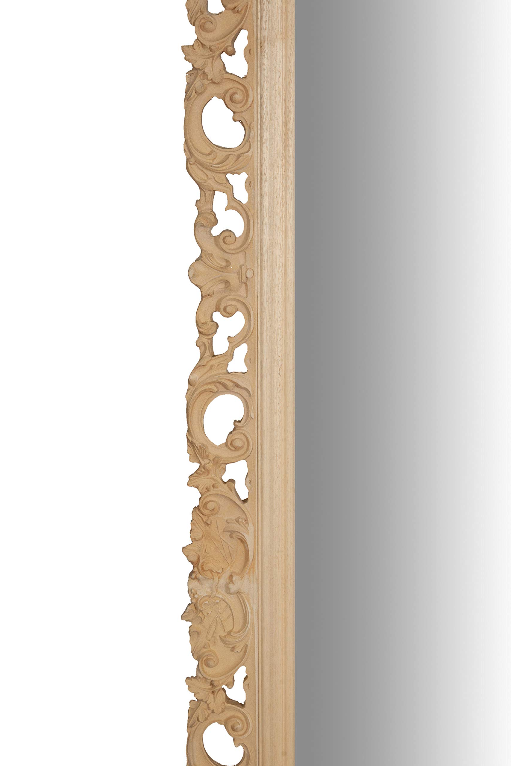 Biscottini Espejos Grandes de Pared Vintage 191x6x82 cm - Espejo Cuerpo Entero pie - Espejo Grande Pared Hecho a Mano recibidor