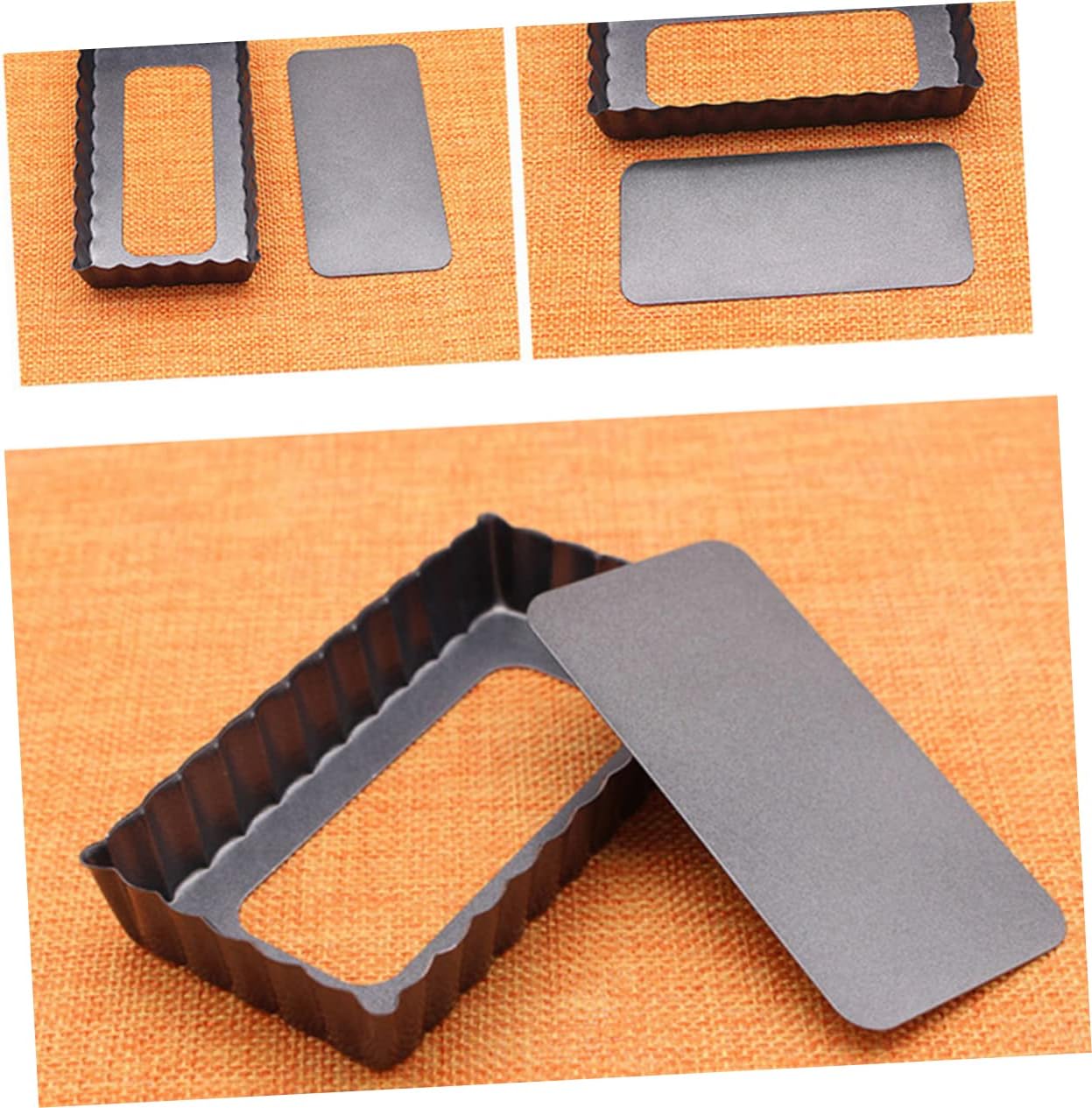 Cabilock 2Pcs Non Stick Aluminum Alloy Bread Molds Baking Tool for Toast and Cake Black Baking Pan Easy and Design