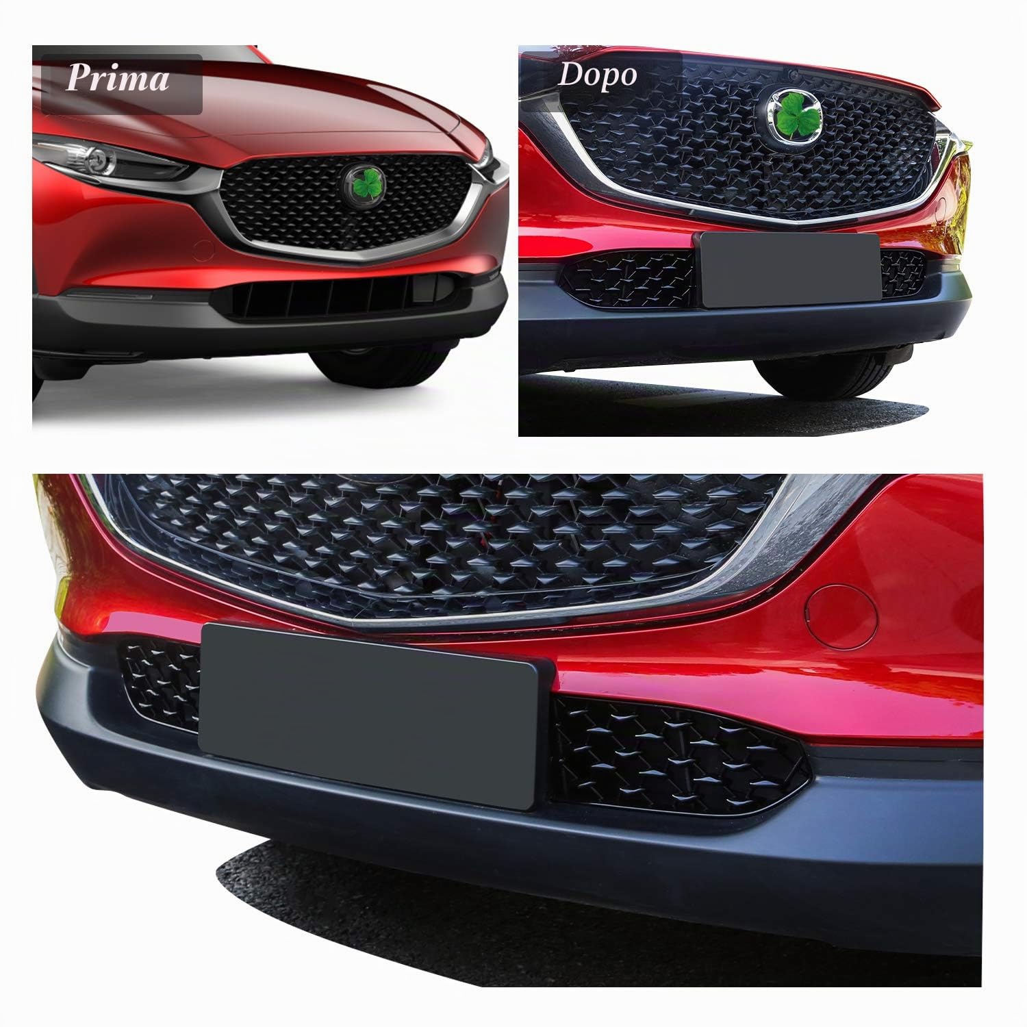 [2 Pezzi] CDEFG Compatibile con Mazda CX30 CX-30 2019-2025 2026 Front Grille Frills maschera paraurti anteriore Auto griglia modificati CX30 CX-30 2024 Accessori