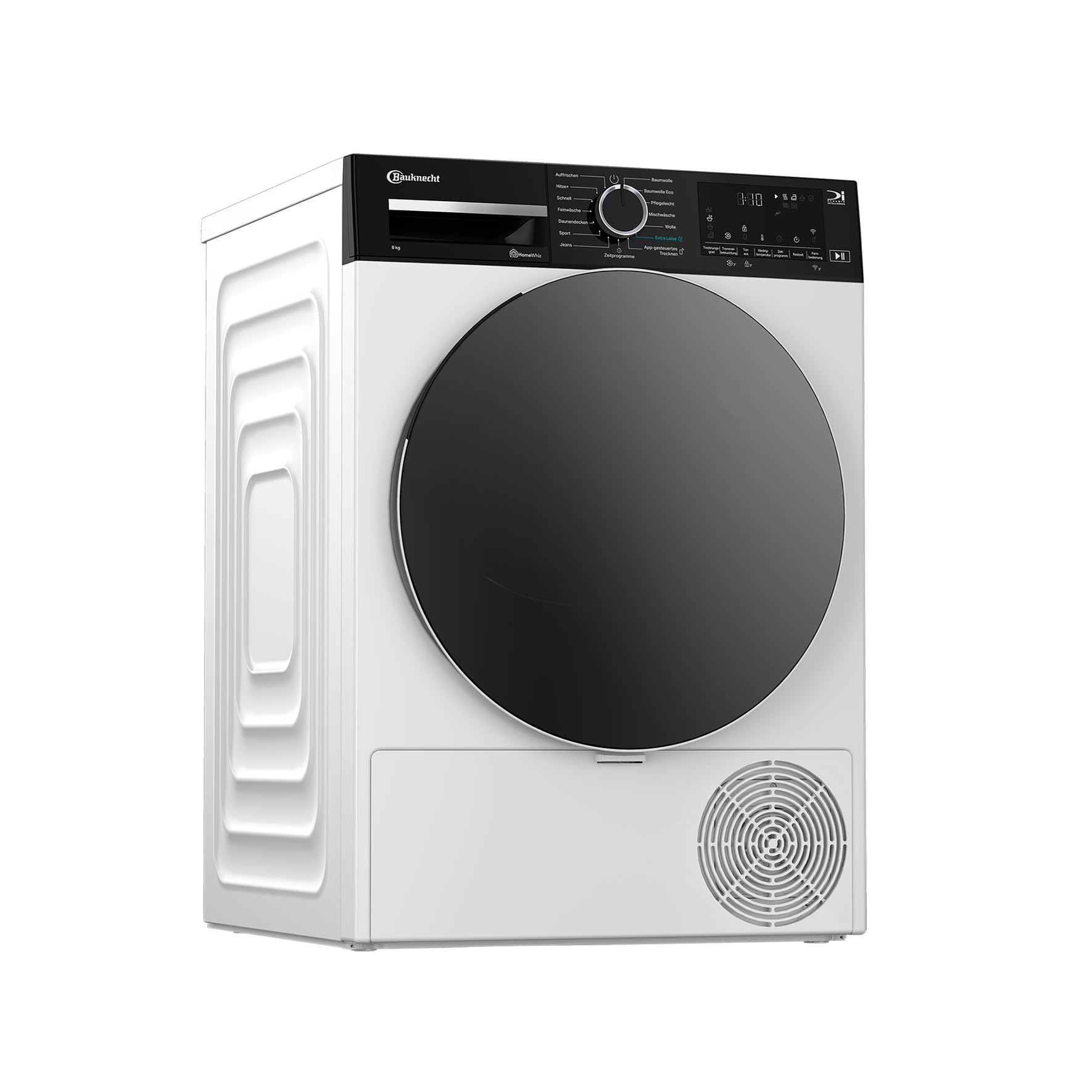 Bauknecht BTSW 86B WB Wärmepumpentrockner, 8 kg, 15 Programme, Dynamic Intelligence, Precision Dry - intelligentes Trocknen, Adaptive Dry, HomeWhiz App, Startzeitvorwahl und Restzeitanzeige, Weiß