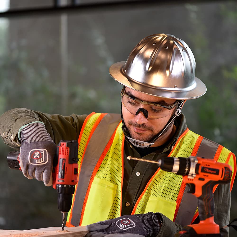 Kask ochronny, kask ze stopu aluminium twarde kapelusze o wysokiej wytrzymałości kask z pełnym rondem górne wzmocnienie kask roboczy regulowany kask ochronny kask budowlany