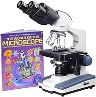 Vista 8 de AmScope Microscopio compuesto binocular LED para estudiantes y profesionales de la serie B120 - Aumento 40X-2500X - Incluye cámara USB 2.0 de 0.3MP