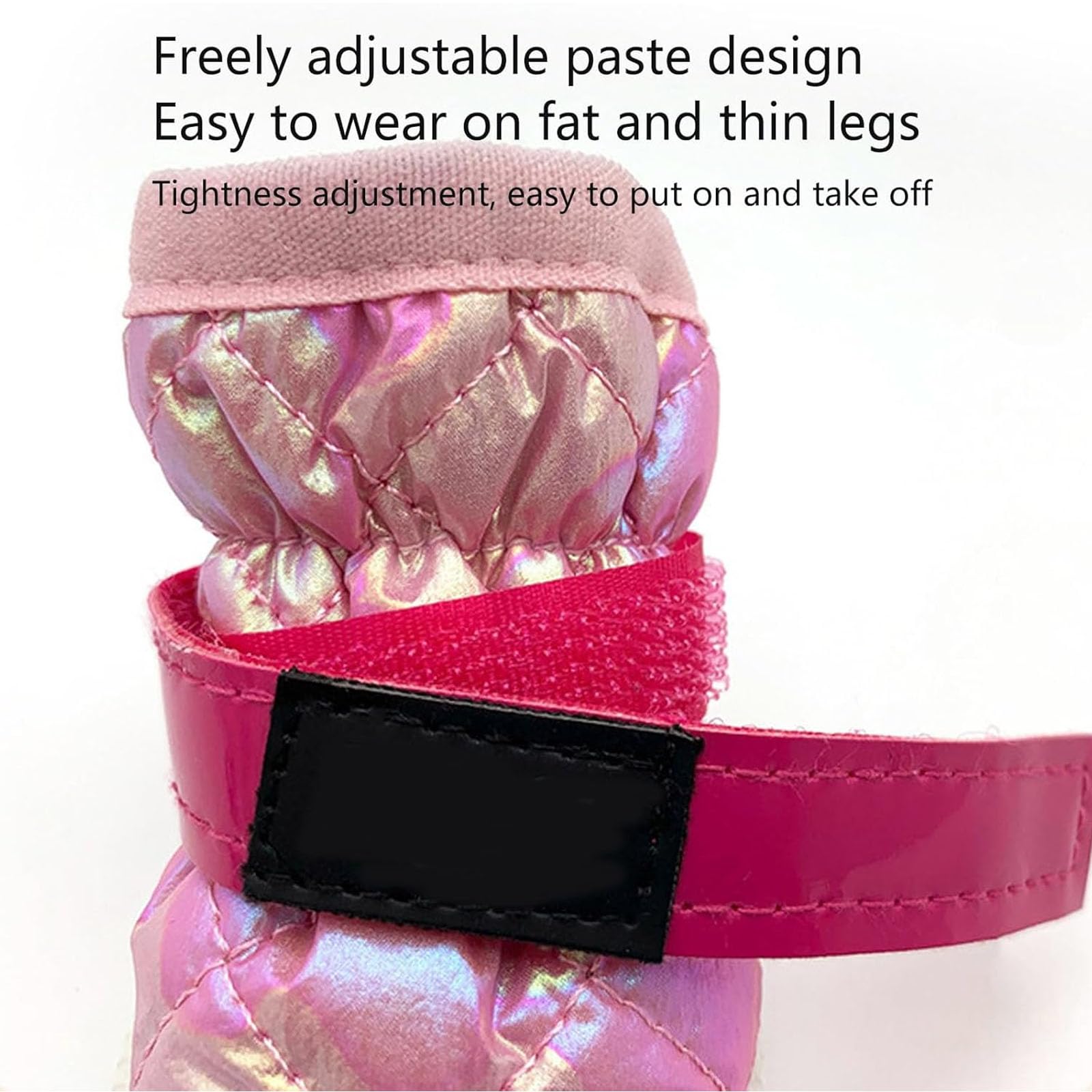 wasserdichte Schuhe Für Kleine Und Mittelgroße Hunde, Winter-Hundeschuhe Und Pfotenschutz Mit Rutschfester Sohle Für Schnee, Heißen Asphalt Und Spaziergänge Im Freien,Rosa,M
