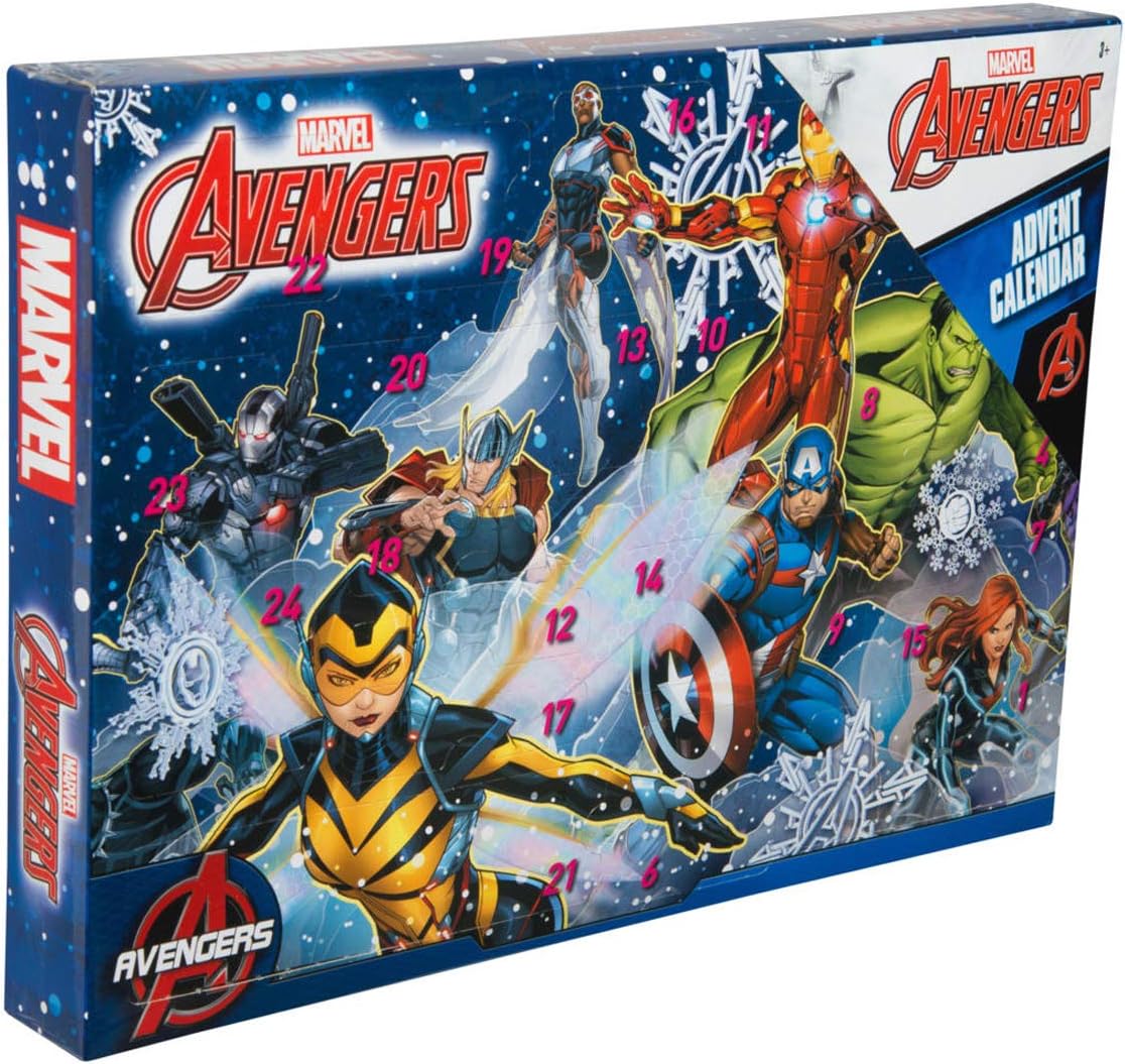 Sambro AVE-6722 Advent Calendar Marvel Avengers with Stationery, Small Toys and Stickers, for Ages 3 and Above Multi-Coloured