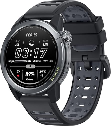 mibro GS Active2 - Reloj inteligente para correr AMOLED de 1,32 pulgadas, ligero, reloj GPS deportivo de maratón con guía de entrenamiento y