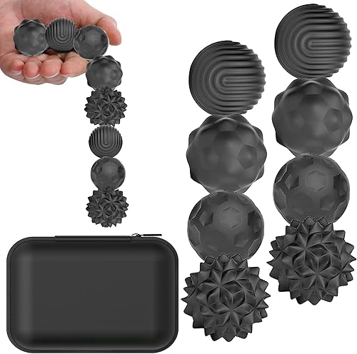 Miniatura 22 de BUSOHA Bolas de silicona para la ansiedad, paquete de 4 juguetes para adultos, juguetes sensoriales para adultos, adolescentes, regalos para calmar