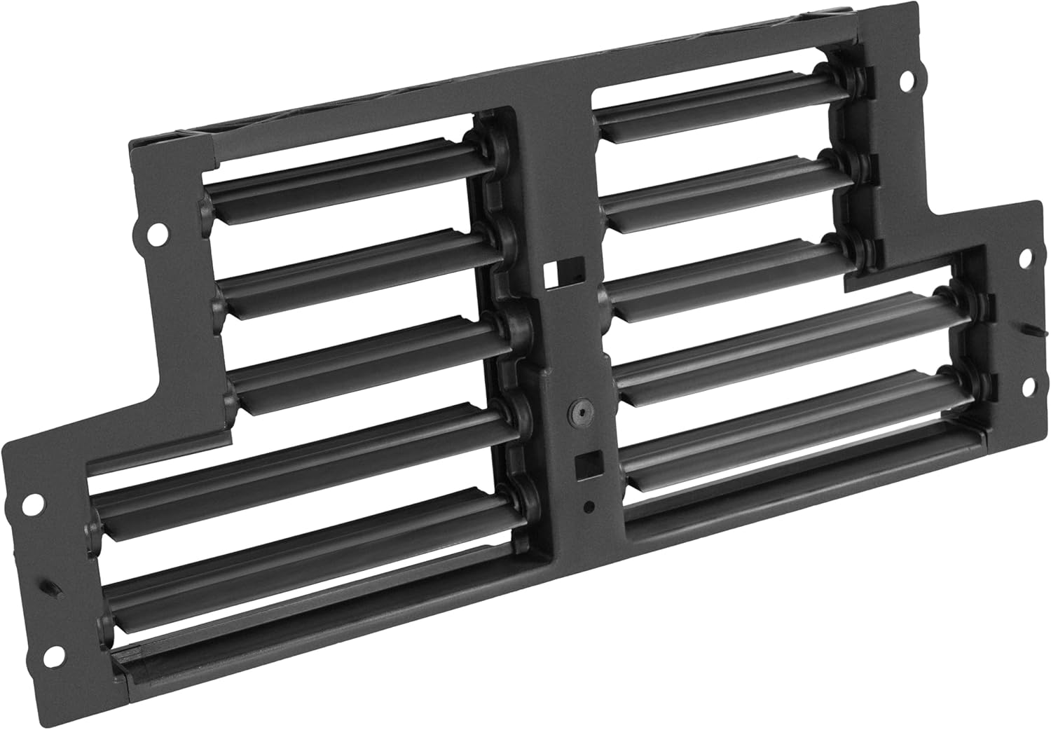 HECASA Front Radiator Air Shutter Grille Compatible with 2019-2025 Chevy Chevrolet Silverado GMC Sierra 1500 LTD Plastic Black