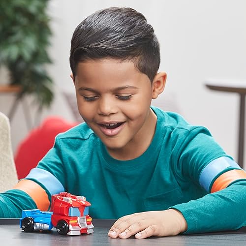 Miniatura 5 de Transformers Playskool Heroes Rescue Bots Academy Team Optimus Prime, figura de acción de 4.5 pulgadas, robot de conversión para niños, a partir de