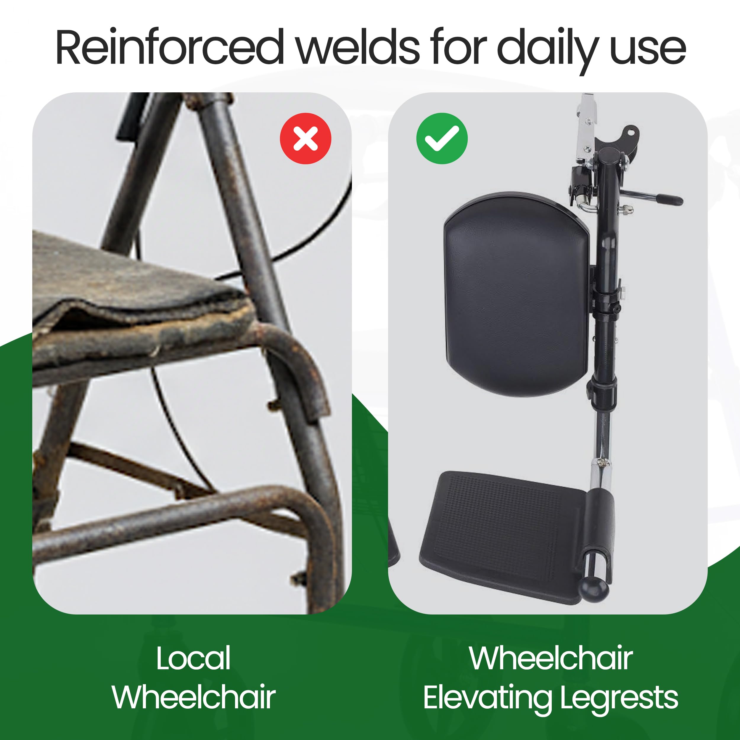 Wheelchair Elevating Legrests with Padded Calf Pads 1 Pair product thumbnail 6