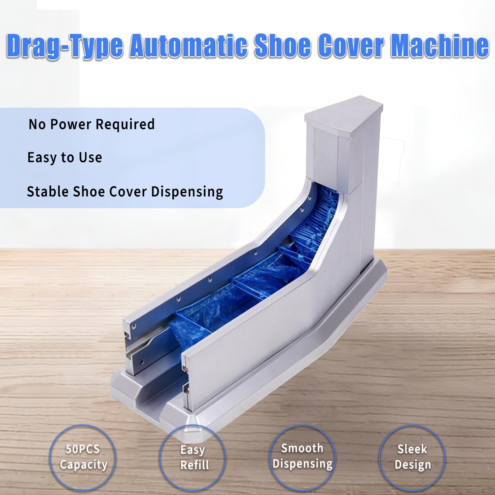 Dispenser di copriscarpe con 200 coperture monouso, distributore automatico per casa, ufficio, officina laboratorio