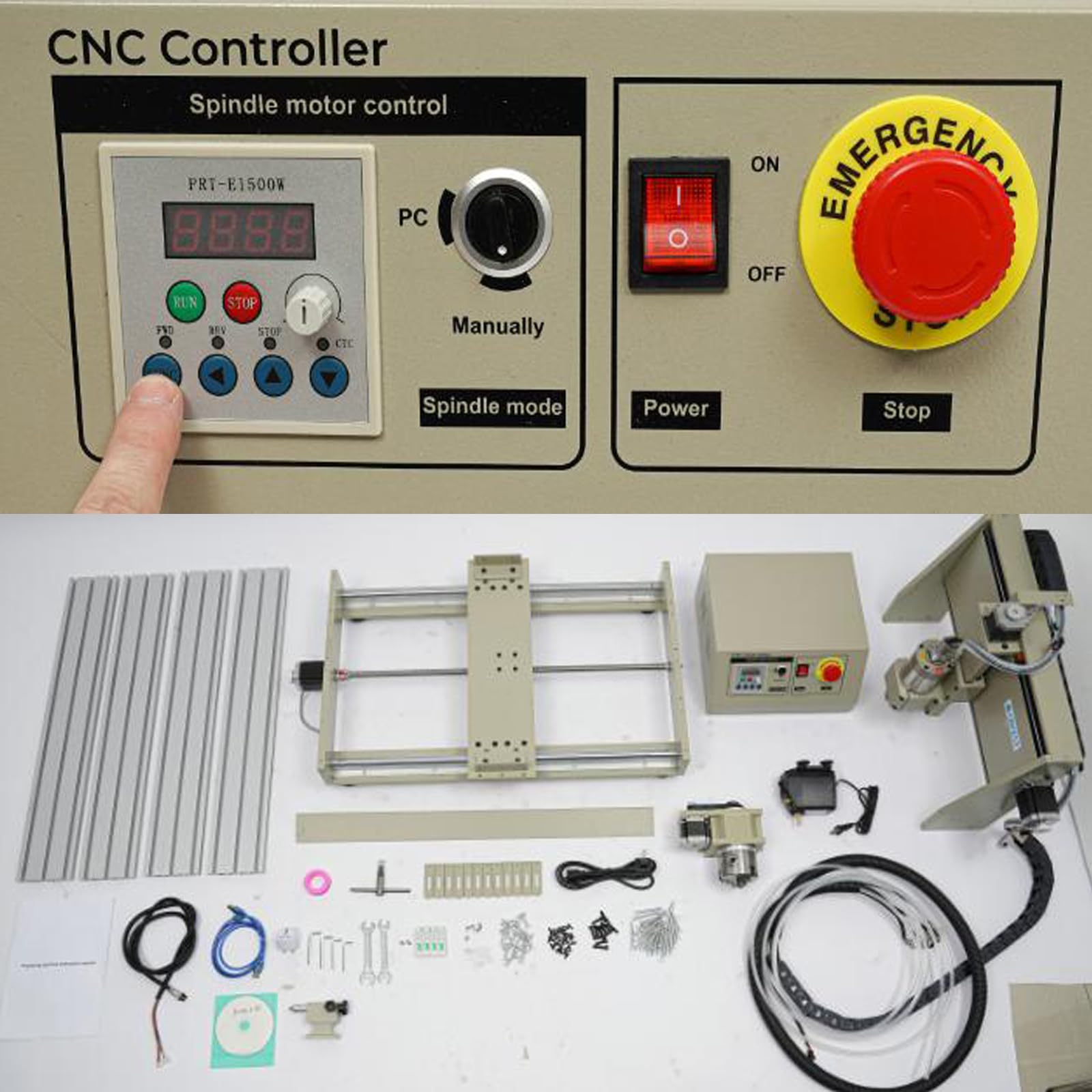 1,5 kW 6040T-USB frezarka CNC, 4-osiowa maszyna do grawerowania VFD z chłodzeniem wodnym do PCB, drewna, PCW, kryształu akrylowego, żywicy, tworzywa sztucznego