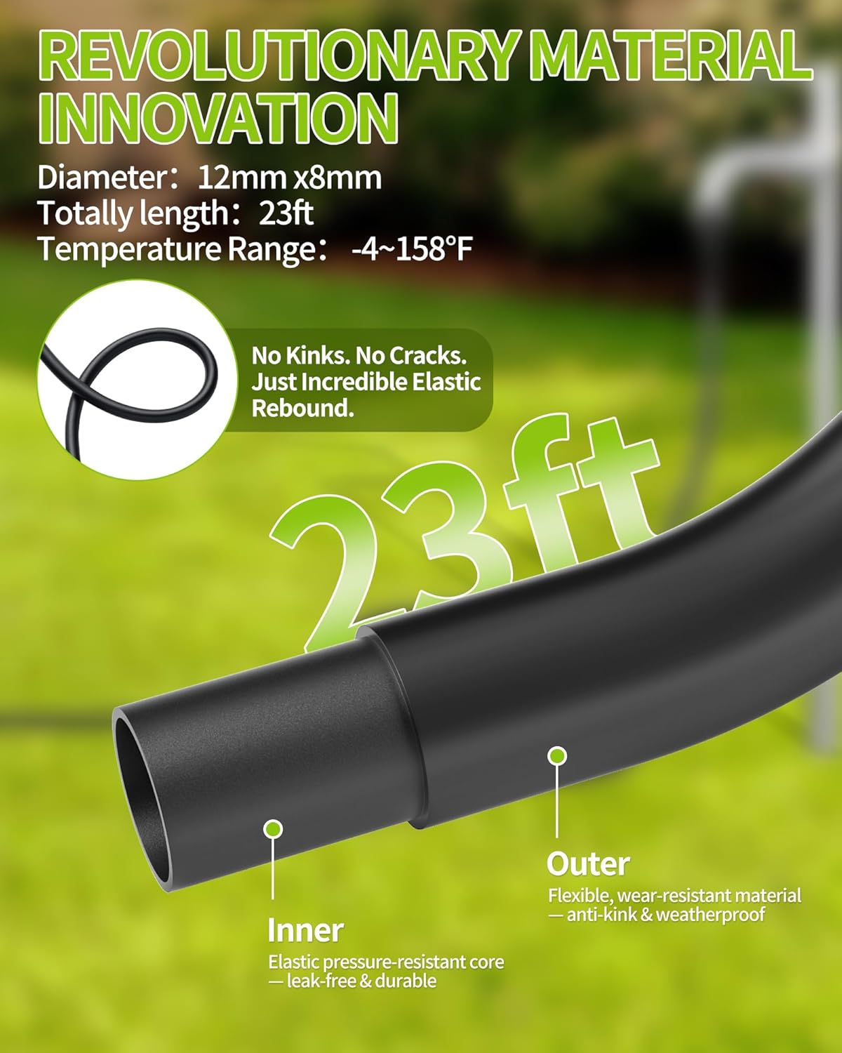 Cordless Pressure Washer Battery Powered; 990PSI Cordless Power Washer with 6-in-1 Nozzle, 23FT High-Elastic Hose, 21V Battery&Charger; Portable Handheld Pressure Washer Cleaner for Home, Car, Garden