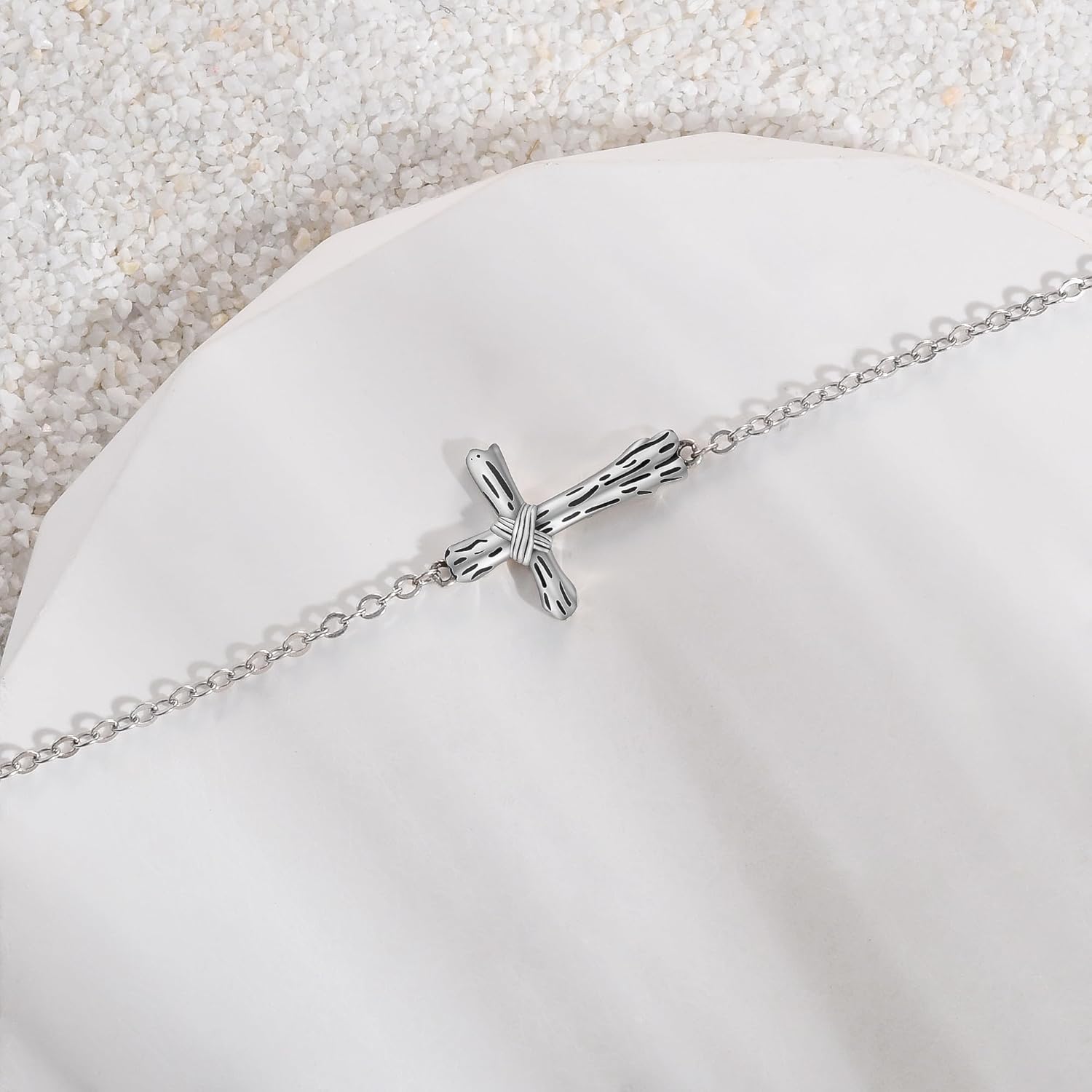 CHIC & ARTSY 925 Sterling Silver Bracelets for Women, Symbolic & Inspirational Charm Bracelets Collection with Cross, Stethoscope, Evil Eye, Infinity, Butterfly & More, Everyday Wear Jewelry - Image 4