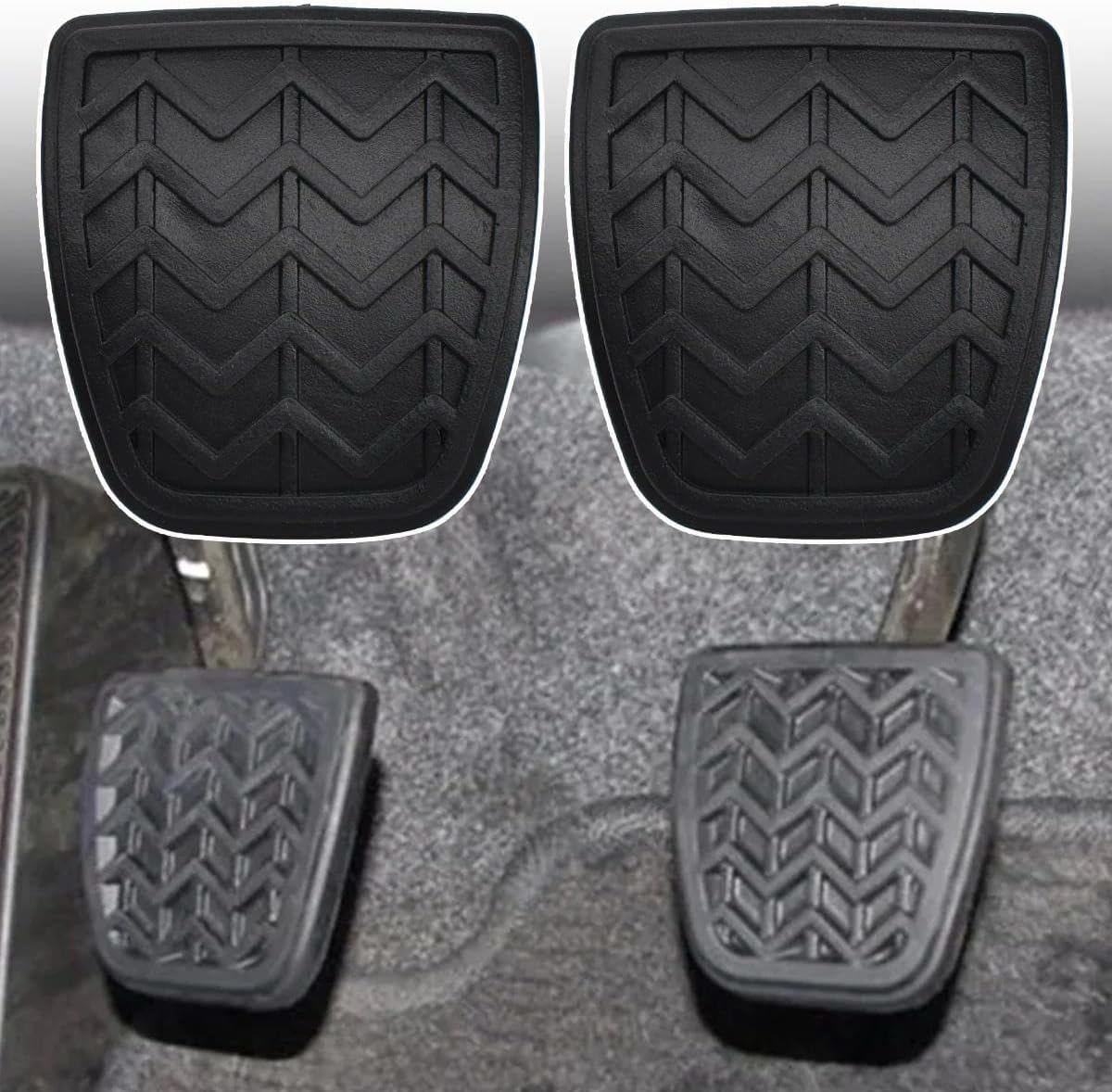 Replacement for Toyota for Camry XV30 XV40 2002-2011 for Yaris XP10 2000-2005 Car Brake Clutch Foot Pedal Rubber Pad Cover(2 PCS)(1 PC)