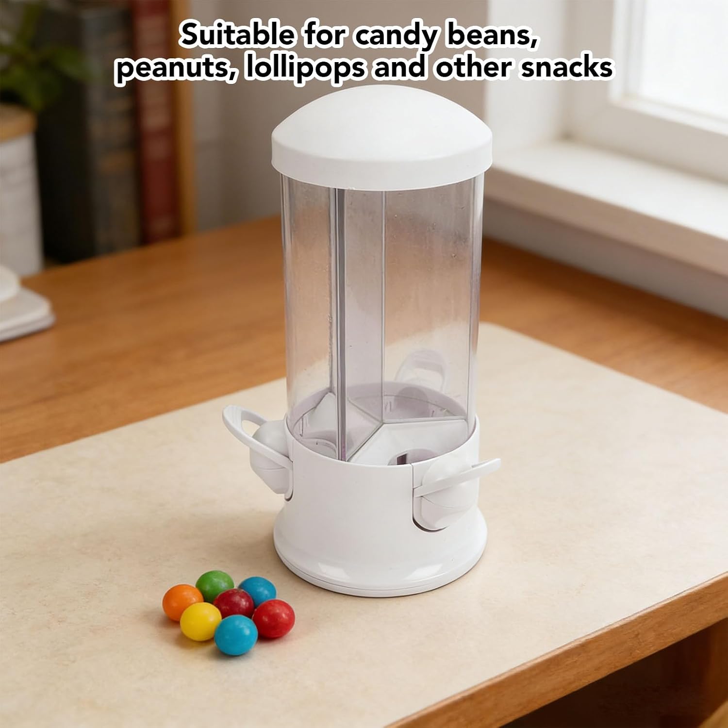Candy Machine with 3 Compartments Fun Candy & Nut Dispenser for Snacks Jelly Beans Nuts