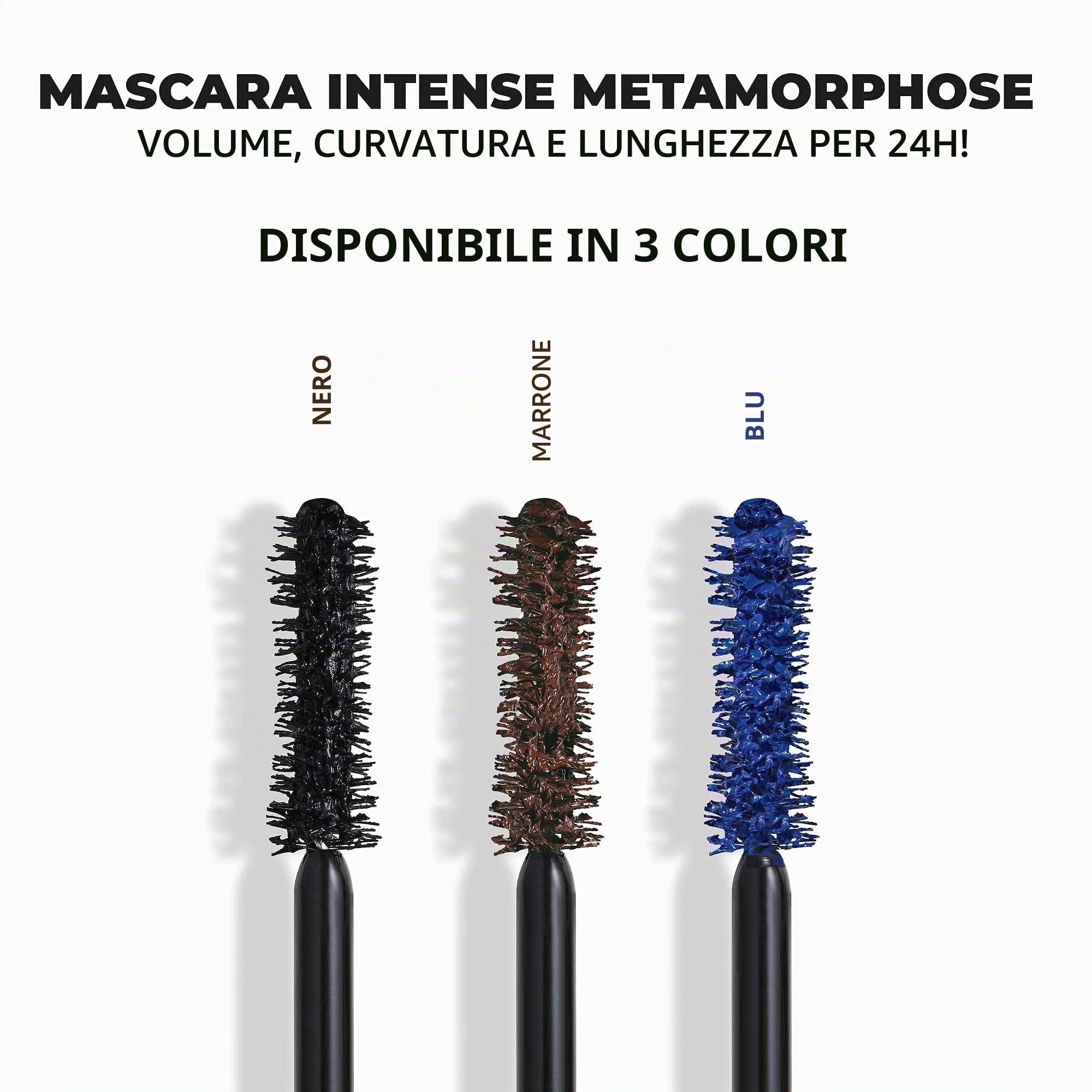 Yves Rocher COULEURS NATURE Mascara Intense Metamorfosi Brun, mascara per ciglia piene e occhi belli, 1 flacone da 7,8 ml