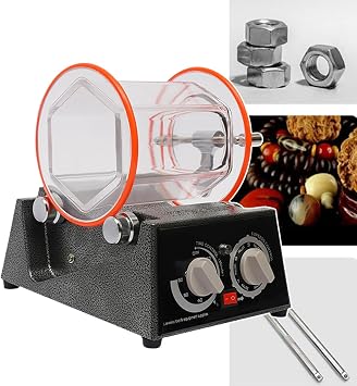 Rotary Tumbler Polishing Machine, Electric Vibratory Tumbler Polishing, 3 Kg Capacity Glass Tumbler, Pure Copper Motor, for Jewellery Shops, Beginners