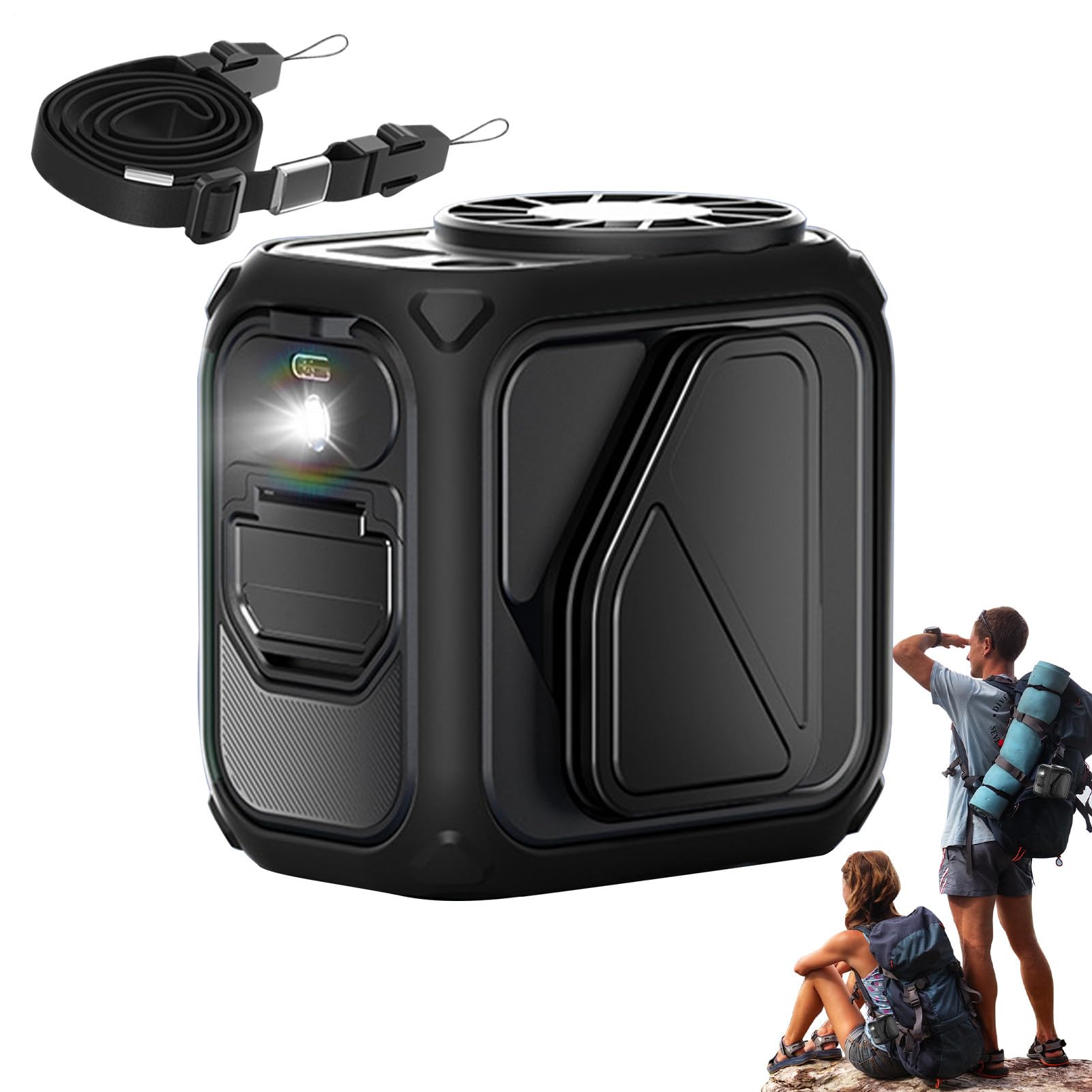 Ventilateur de taille portable rechargeable longue autonomie camping