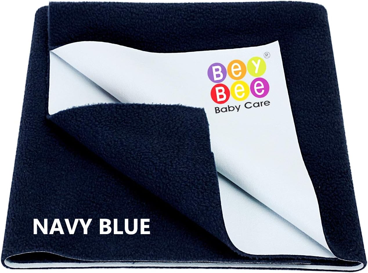 Bey Bee Just Dry Waterproof Single Bed Protector - Large (Dark Blue)