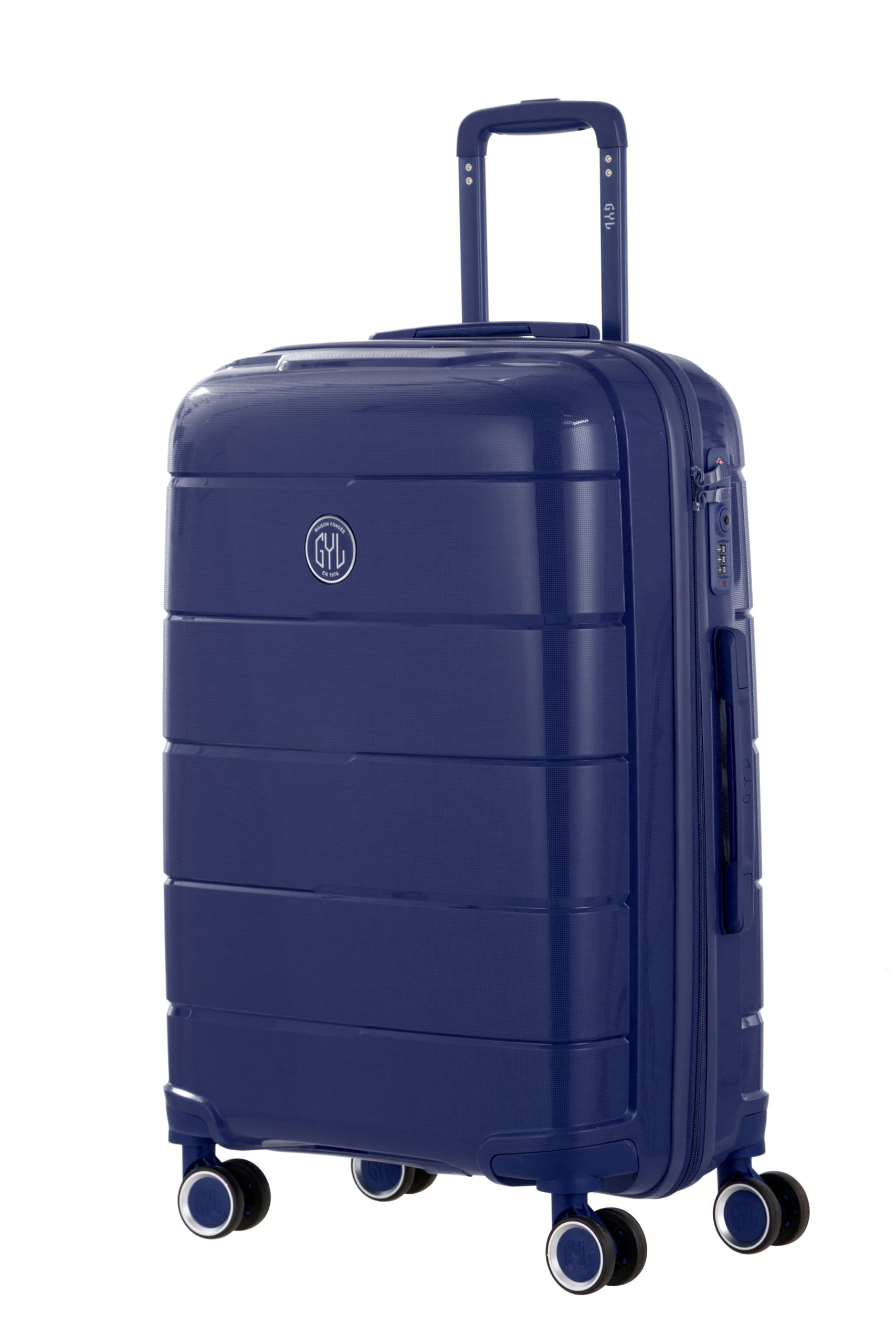GYL Citadine, Set de 3 Valises Rigides, Taille S (55 cm) - 2,8Kg - 35L, Taille M (65 cm) - 3,8Kg - 65L et Taille L (75 cm) - 4,5Kg - 100L - Polypropylène - Sérrure TSA - Garantie à Vie, Bleu_Klein